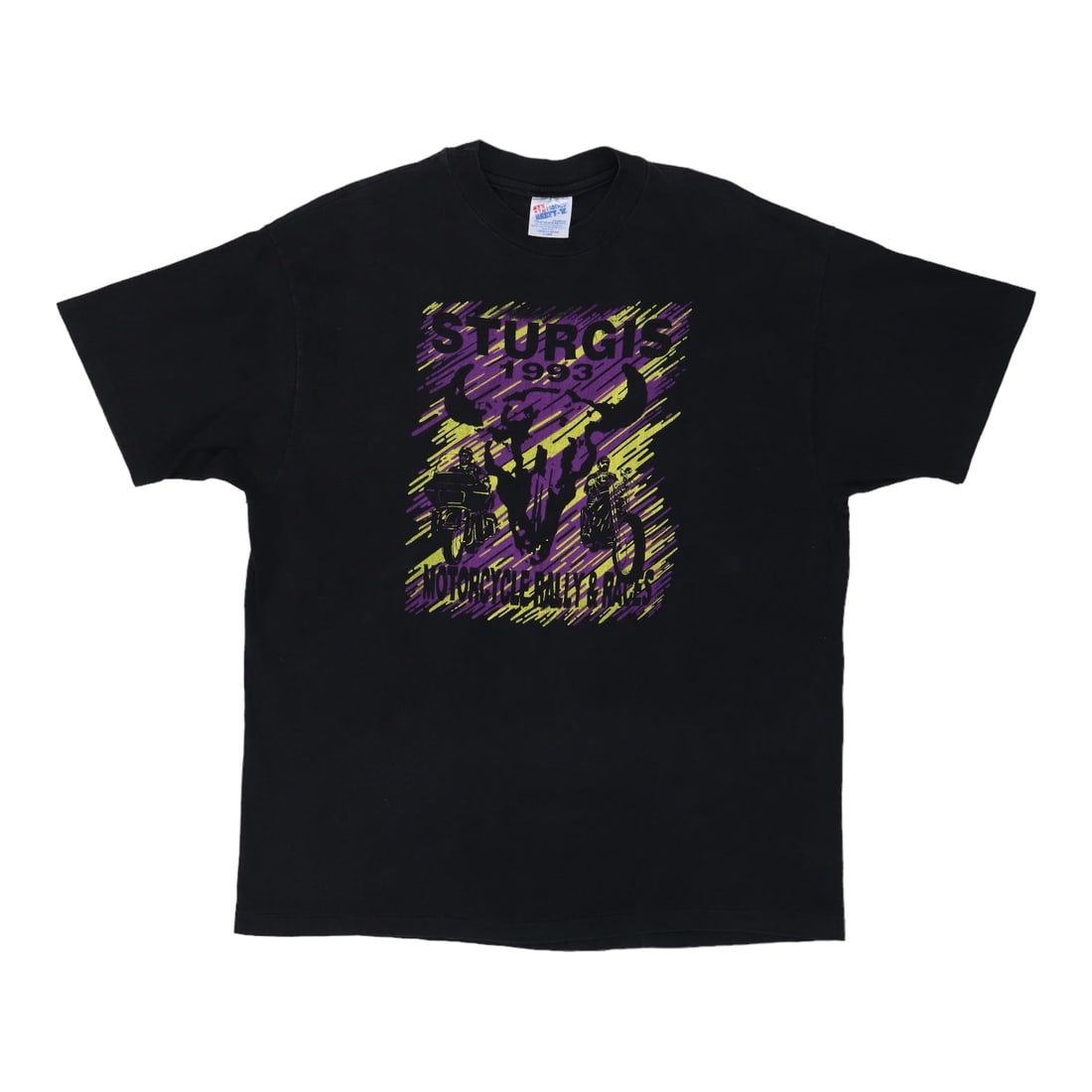 1993 Sturgis Motorcycle Rally Vintage Black T-Shirt 100% Cotton (1 of 5)