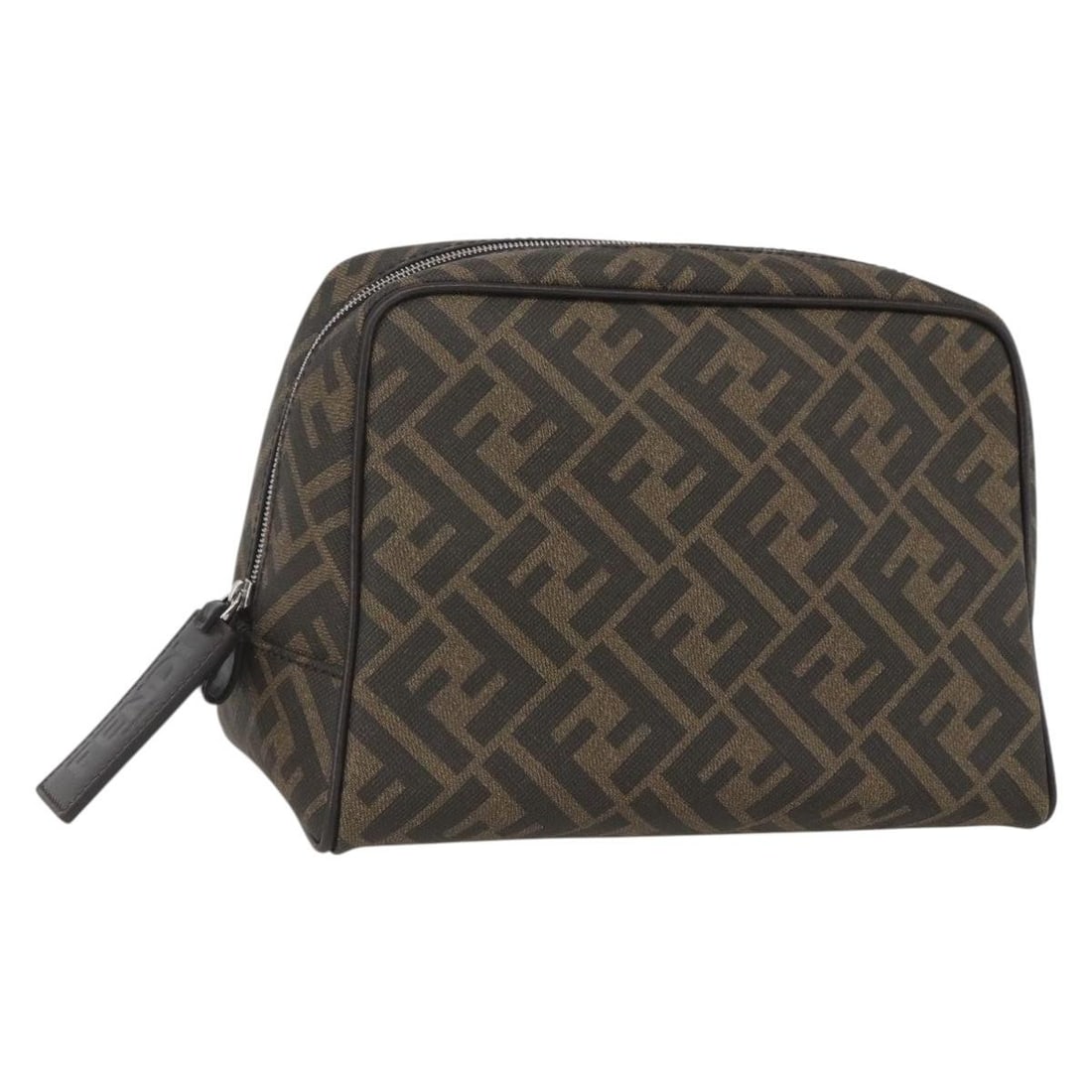 FENDI Zucca PVC Clutch Bag Black Brown Authentic Italy: FENDI Zucca PVC Clutch Bag Black Brown Authentic Italy Elevate your style with this authentic Fendi Zucca Canvas Clutch Bag, crafted in Italy. This chic accessory features a durable PVC leather exteri