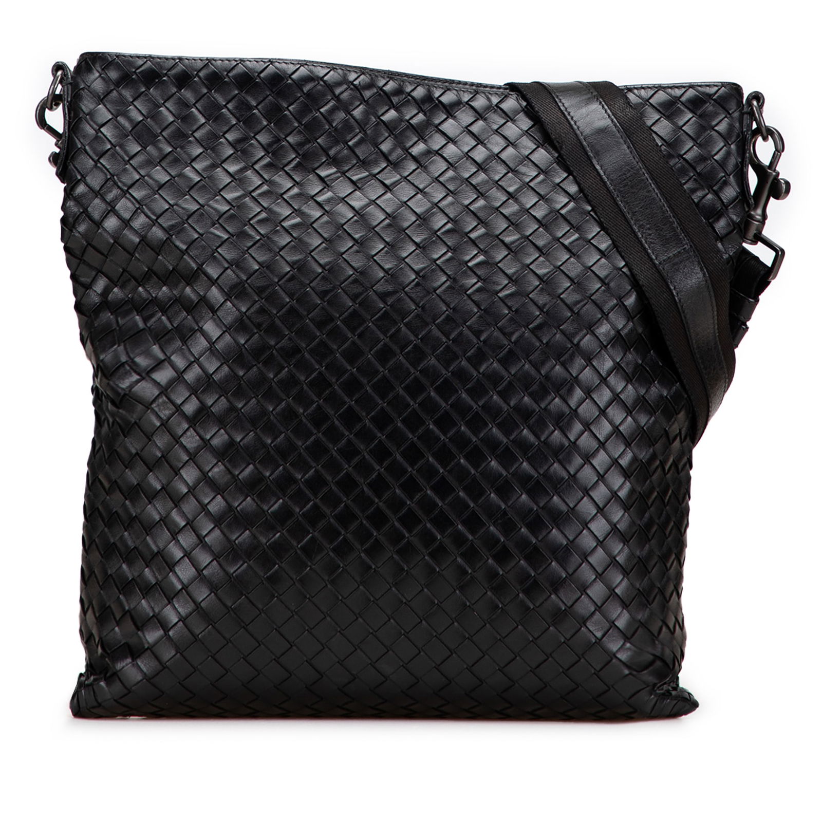 Bottega Veneta Nappa Intrecciato VN Black Leather Crossbody Bag (1 of 10)