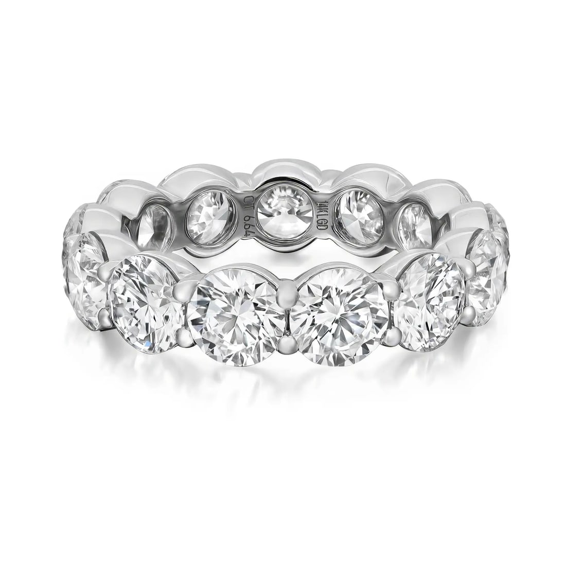 Rachel Koen 14K White Gold Lab Grown Diamond Eternity Ring 6.64ct 13 Diamonds Size 6.5: Rachel Koen 14K White Gold Lab Grown Diamond Eternity Ring 6.64ct 13 Diamonds Size 6.5 This exquisite eternity band ring is a stunning blend of elegance and modern craftsmanship. Featuring 13 round br