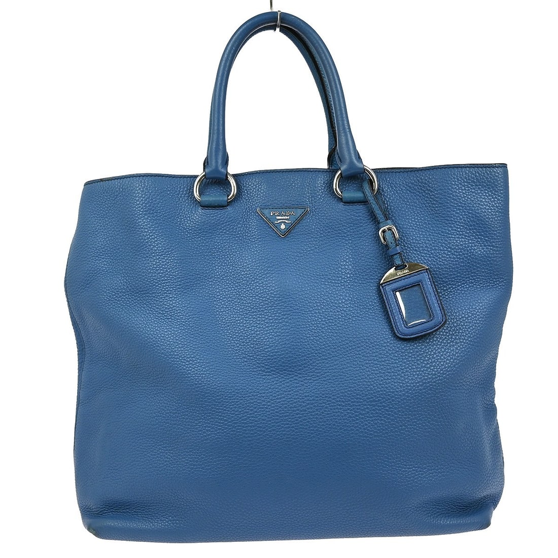 Prada Blue Leather Top Handle Handbag NQ03159 Italy (1 of 12)