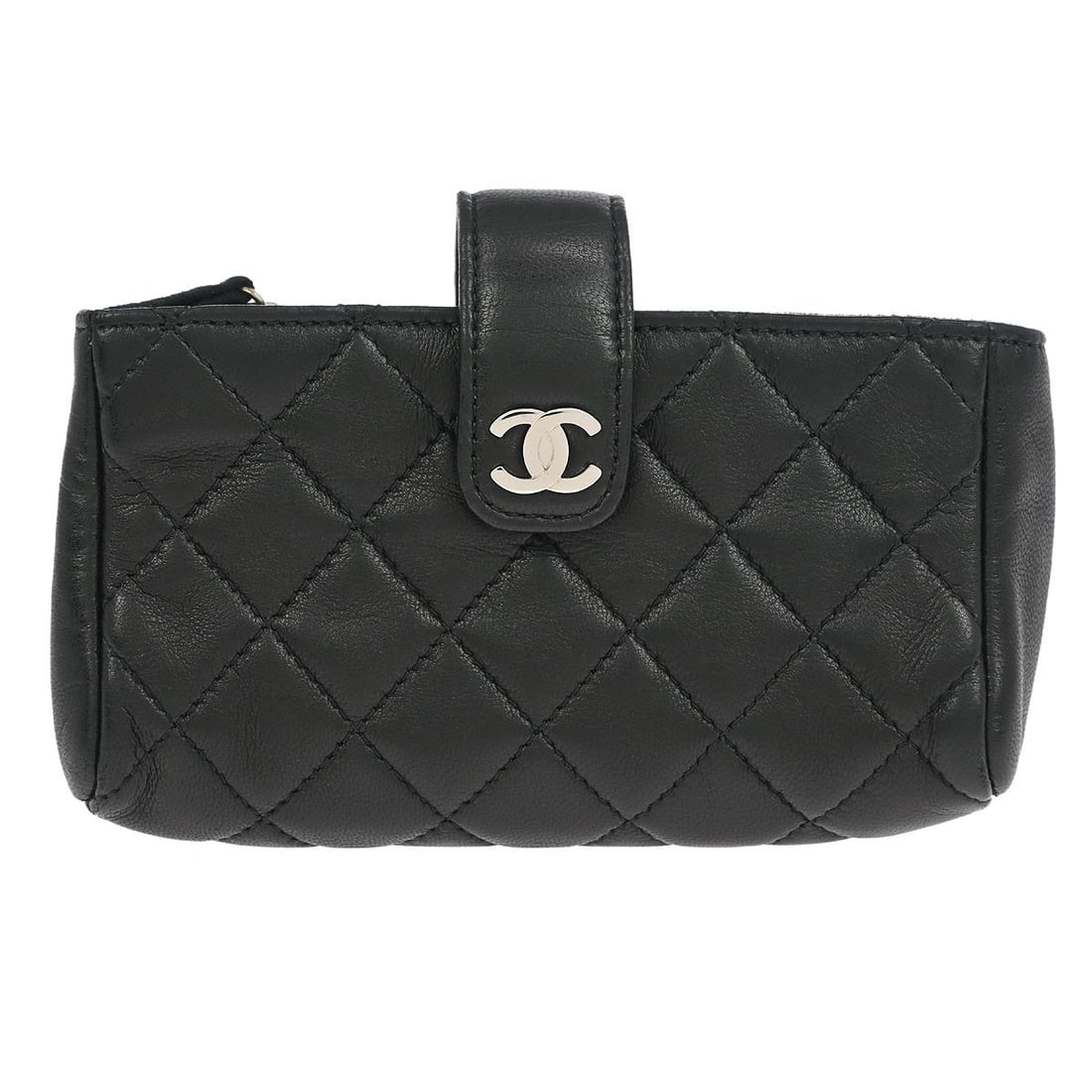 Chanel Black Lambskin Mini Pouch Clutch Bag (1 of 7)