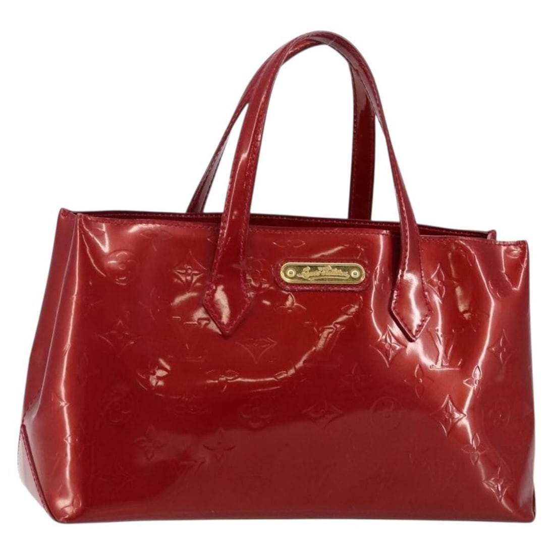 LOUIS VUITTON Monogram Vernis Wilshire PM Handbag Pomme D'amour M93642 Auth: LOUIS VUITTON Monogram Vernis Wilshire PM Handbag Pomme D'amour M93642 Auth This Louis Vuitton Monogram Vernis Wilshire PM Bag in Pomme D'amour is a stylish hand bag made from high-quality patent leat
