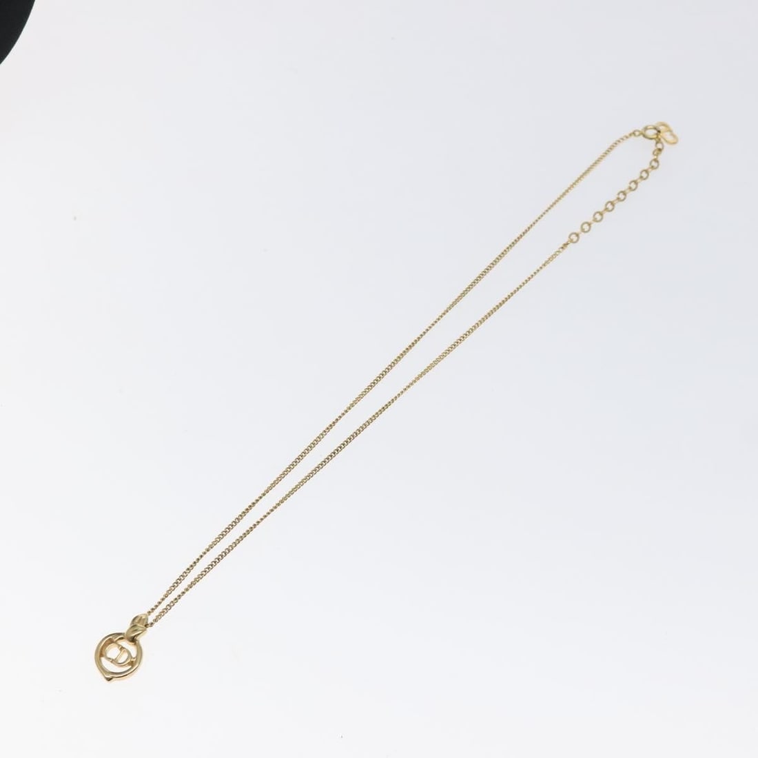 CD Logo Pendant Necklace in Gold Tone by Christian Dior (1 of 2)