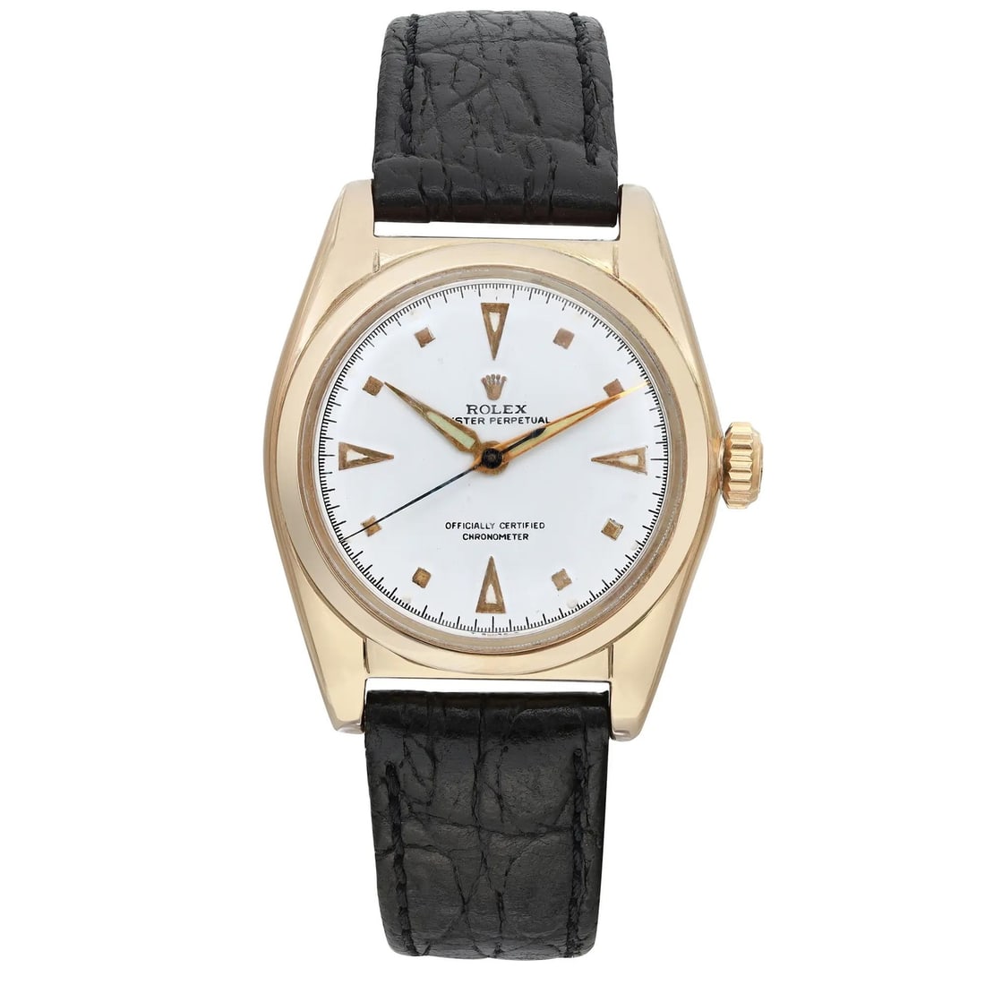 Vintage Rolex Oyster Perpetual 14k Gold 31mm White Dial Watch 1948 (1 of 5)