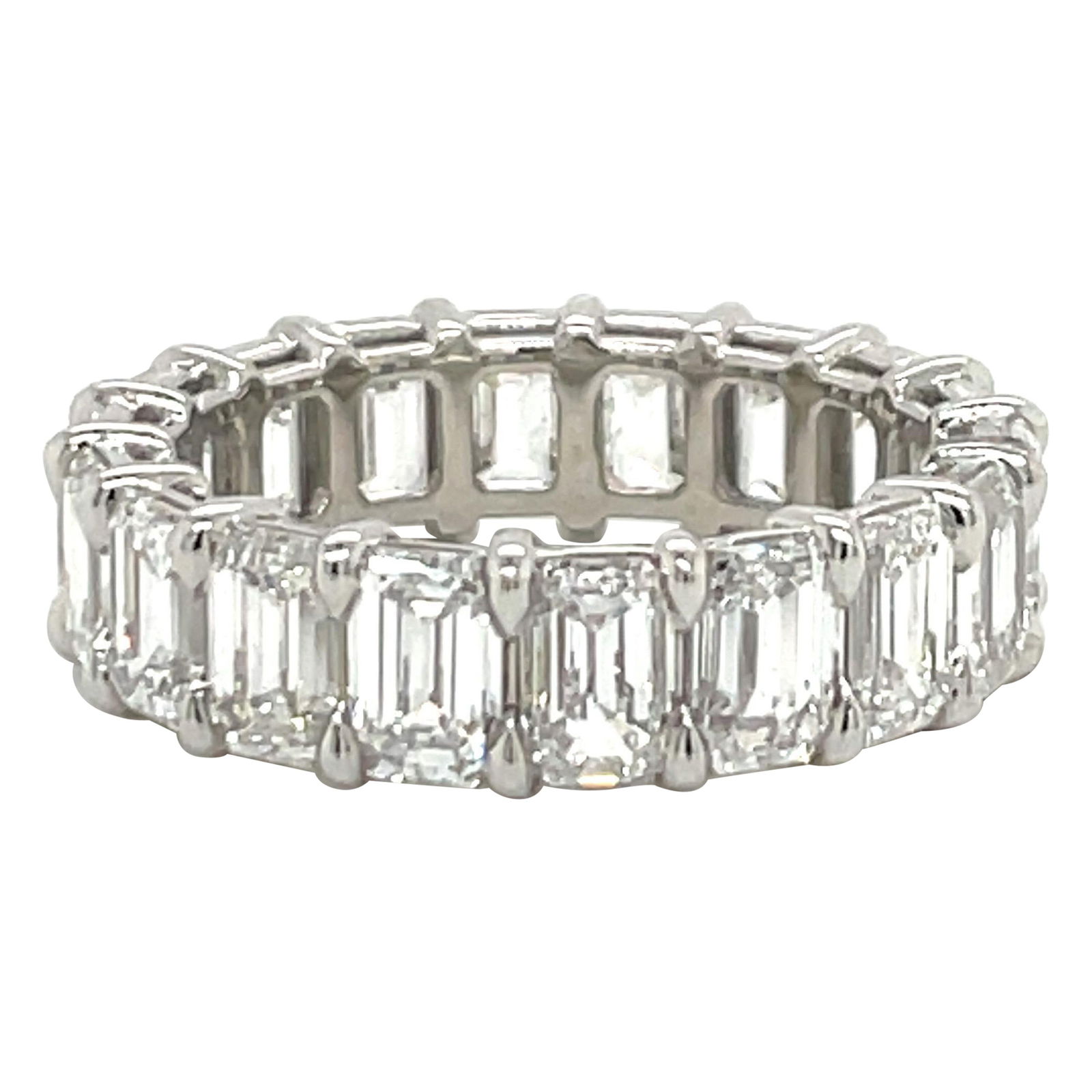 Harbor Diamonds Emerald Cut Diamond Wedding Band 7.41 Carats Platinum (1 of 12)