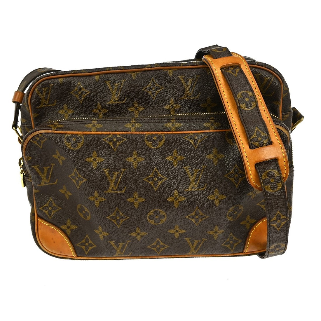 Louis Vuitton Monogram Nile Shoulder Bag M45244 Brown Canvas Crossbody (1 of 9)