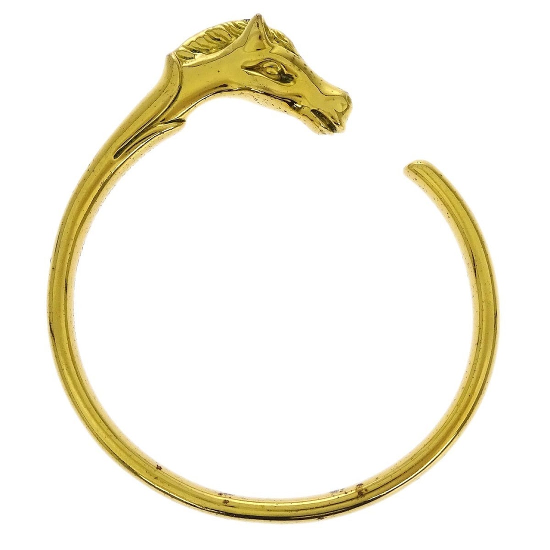 Horse Head Bracelet in Gold Tone by Hermes (1 of 1)
