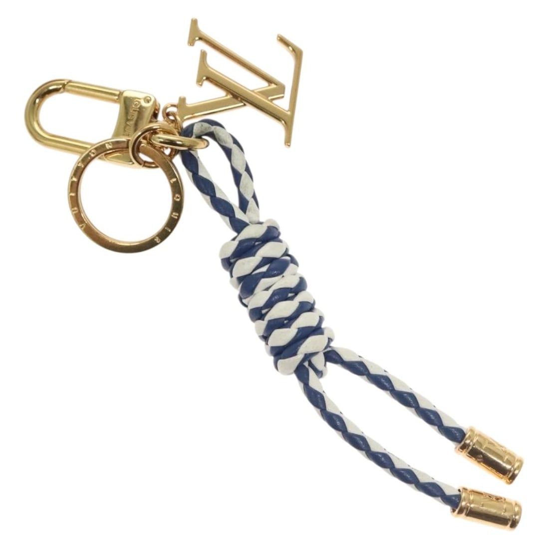 LOUIS VUITTON Nautical Knots Charm Blue White Gold M01816 Italy Auth (1 of 9)