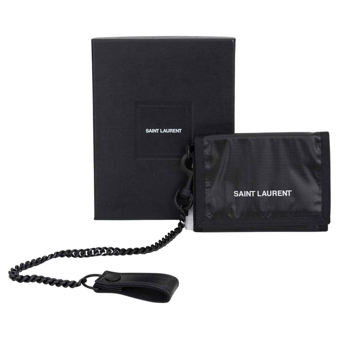 Yves Saint Laurent Black Chain Wallet with Box and Dust Cover (1 of 4)