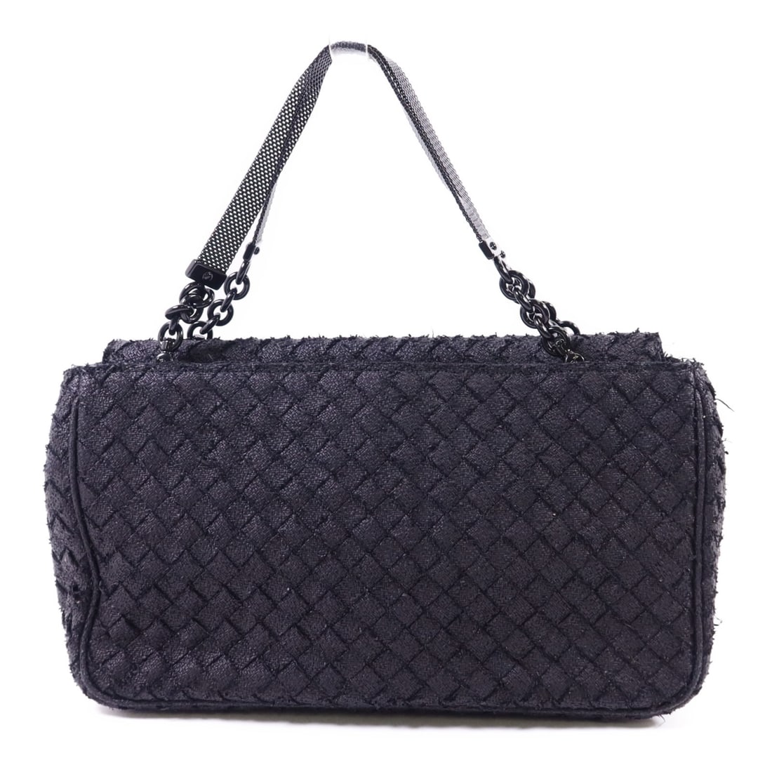 BOTTEGA VENETA Black Rattan Handbag Italy Made: BOTTEGA VENETA Black Rattan Handbag Italy Made Discover the elegance of this Bottega Veneta handbag, expertly crafted in Italy. This stylish handbag features a sleek black exterior made from high-qual