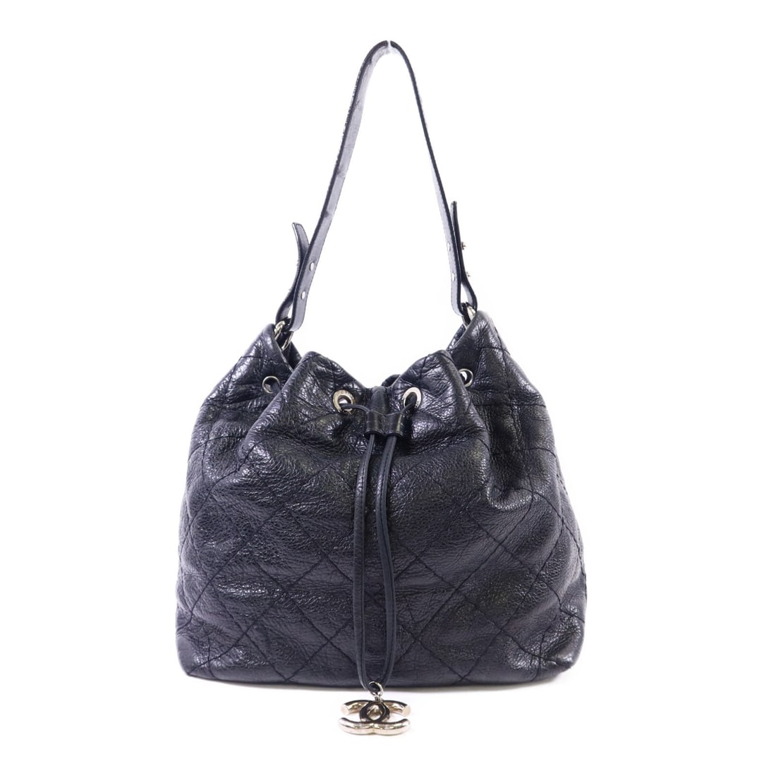 Black Calfskin CHANEL Tote Bag with Silver CC Hardware (1 of 15)