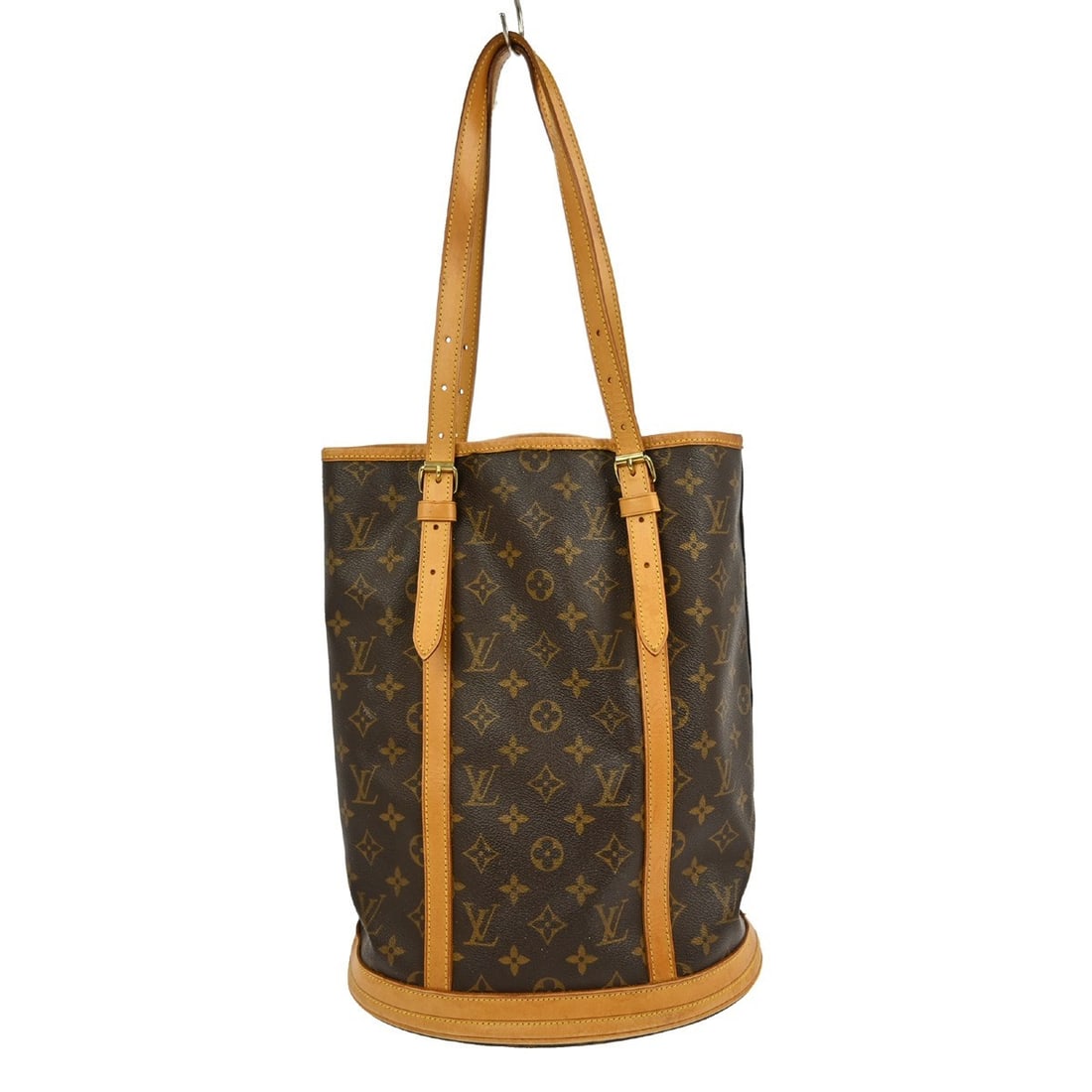 Louis Vuitton Petite Bucket GM Monogram Canvas Shoulder Tote M42236: Louis Vuitton Petite Bucket GM Monogram Canvas Shoulder Tote M42236 This vintage Louis Vuitton Monogram Bucket GM tote bag features the iconic monogram canvas exterior with brown leather shoulder stra