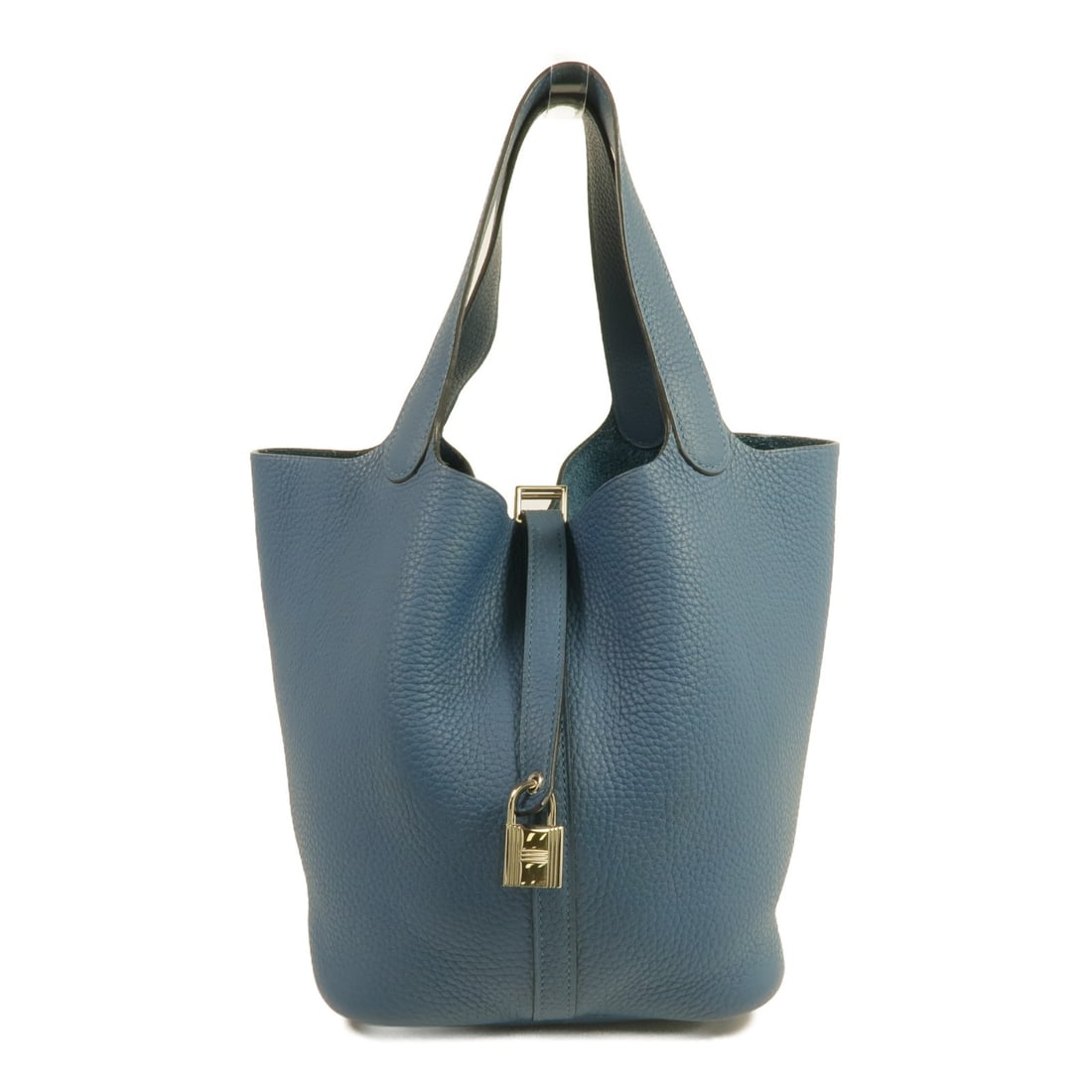 HERMES Picotin MM Handbag Cobalt Taurillon Clemence Leather (1 of 16)