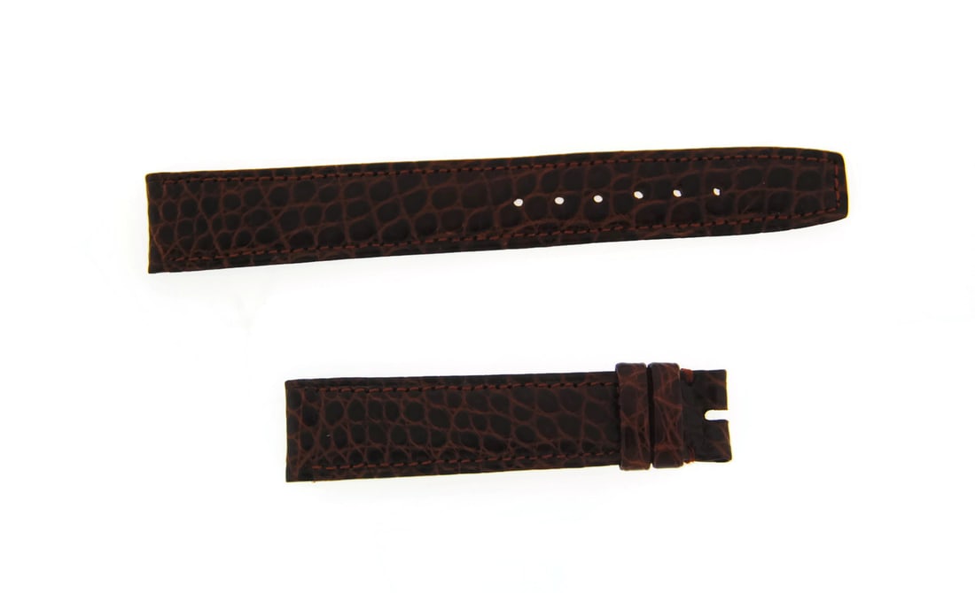 Vacheron Constantin Brown Leather Wristwatch Band 15mm Authentic: Vacheron Constantin Brown Leather Wristwatch Band 15mm Authentic Enhance your timepiece with this genuine brown leather wristwatch band from Vacheron Constantin. Designed for durability and style, thi