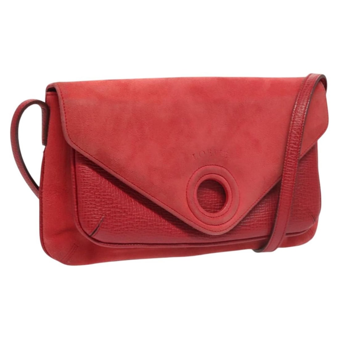 Red Loewe Anagram Leather Shoulder Bag (1 of 1)