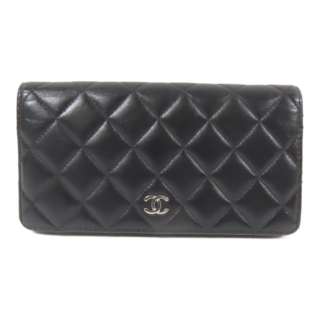 CHANEL Black Lambskin Leather Bifold Wallet with SHW (1 of 17)