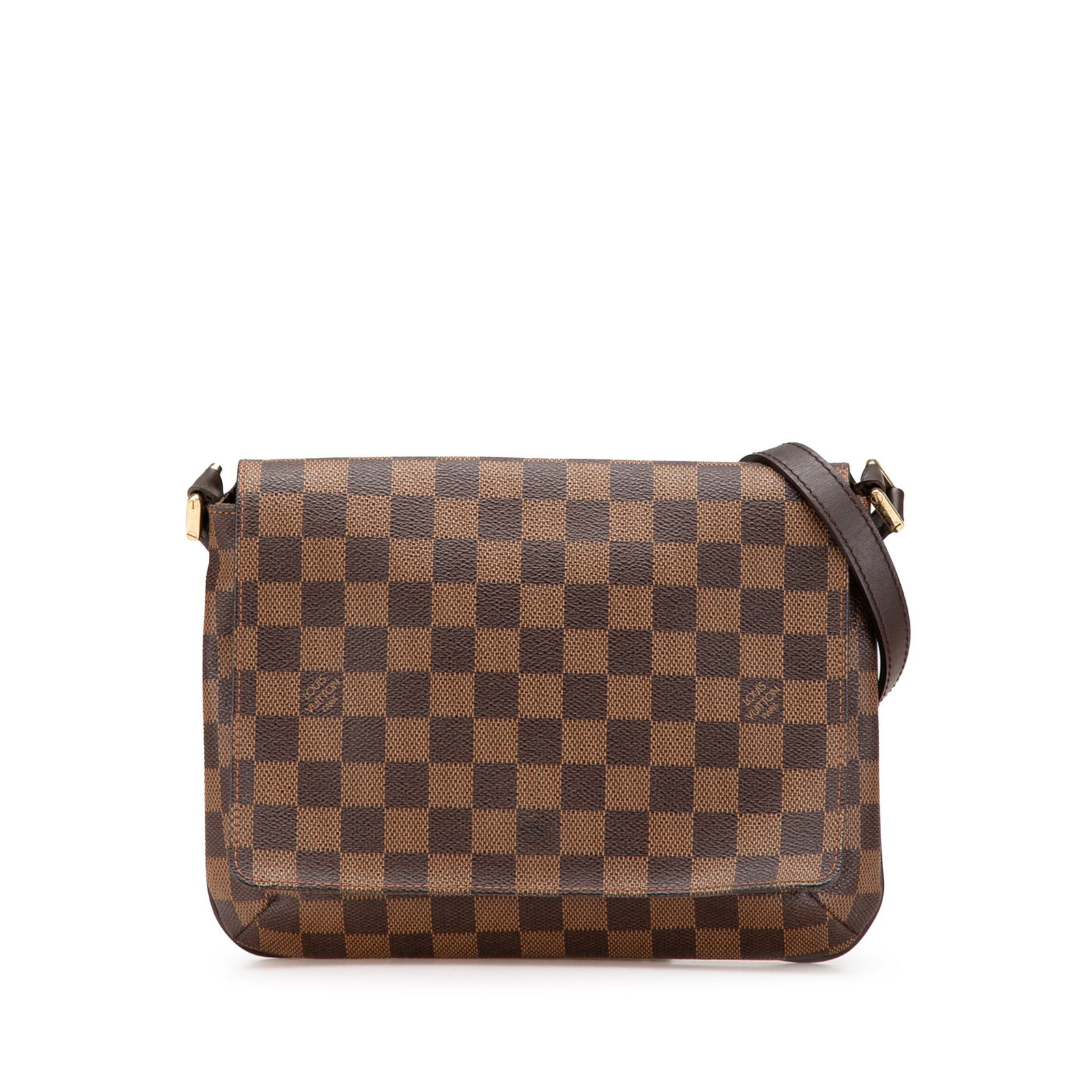 Louis Vuitton Damier Ebene Musette Tango Handbag with Short Strap: Louis Vuitton Damier Ebene Musette Tango Handbag with Short Strap The Louis Vuitton Damier Ebene Musette Tango Short Strap is a stylish and practical handbag crafted from damier ebene canvas with leat