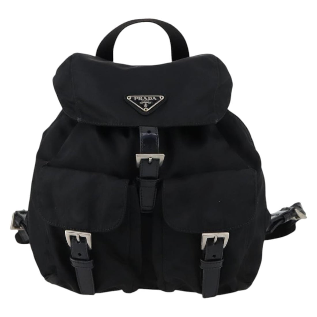 Prada Black Backpack with Dual Front Pockets (1 of 2)