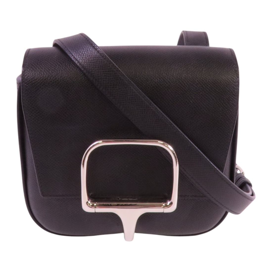 HERMES Mini Della Black Epsom Leather Shoulder Bag Crossbody (1 of 17)