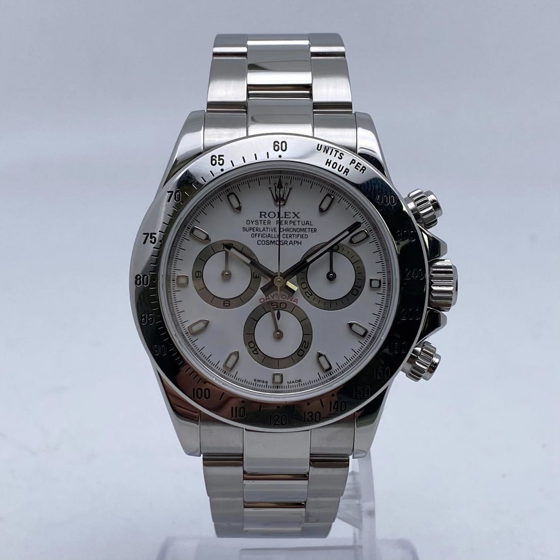 Rolex Daytona 116520 Automatic Chronograph Stainless Steel Men's Watch White Dial (1 of 6)