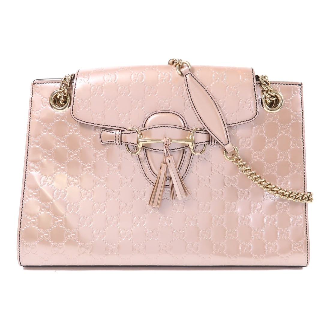 GUCCI GG Chain Shoulder Bag Pink PVC Coated Canvas 295403 (1 of 12)