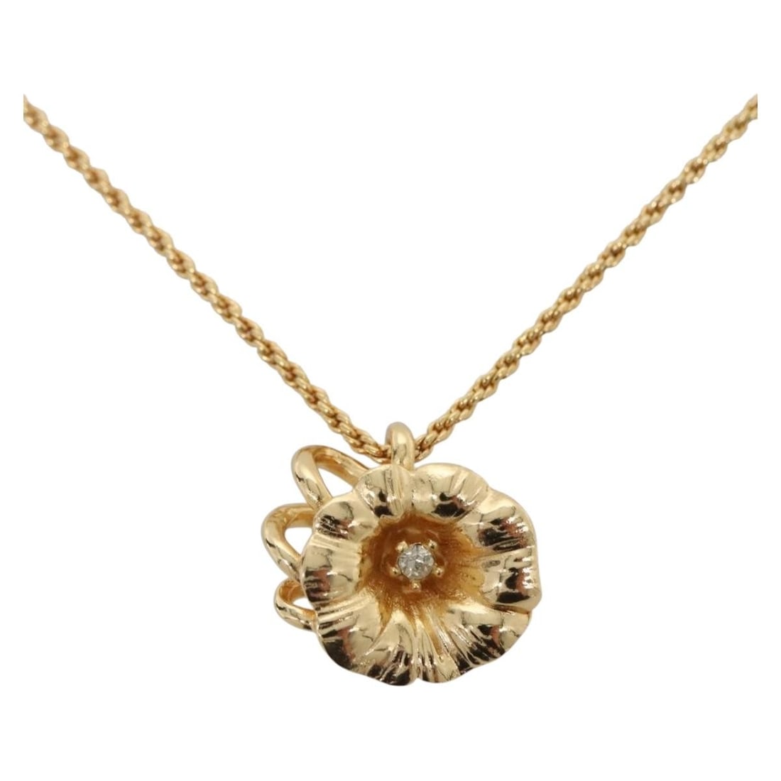 Christian Dior Gold Metal Necklace Made in Germany (1 of 12)