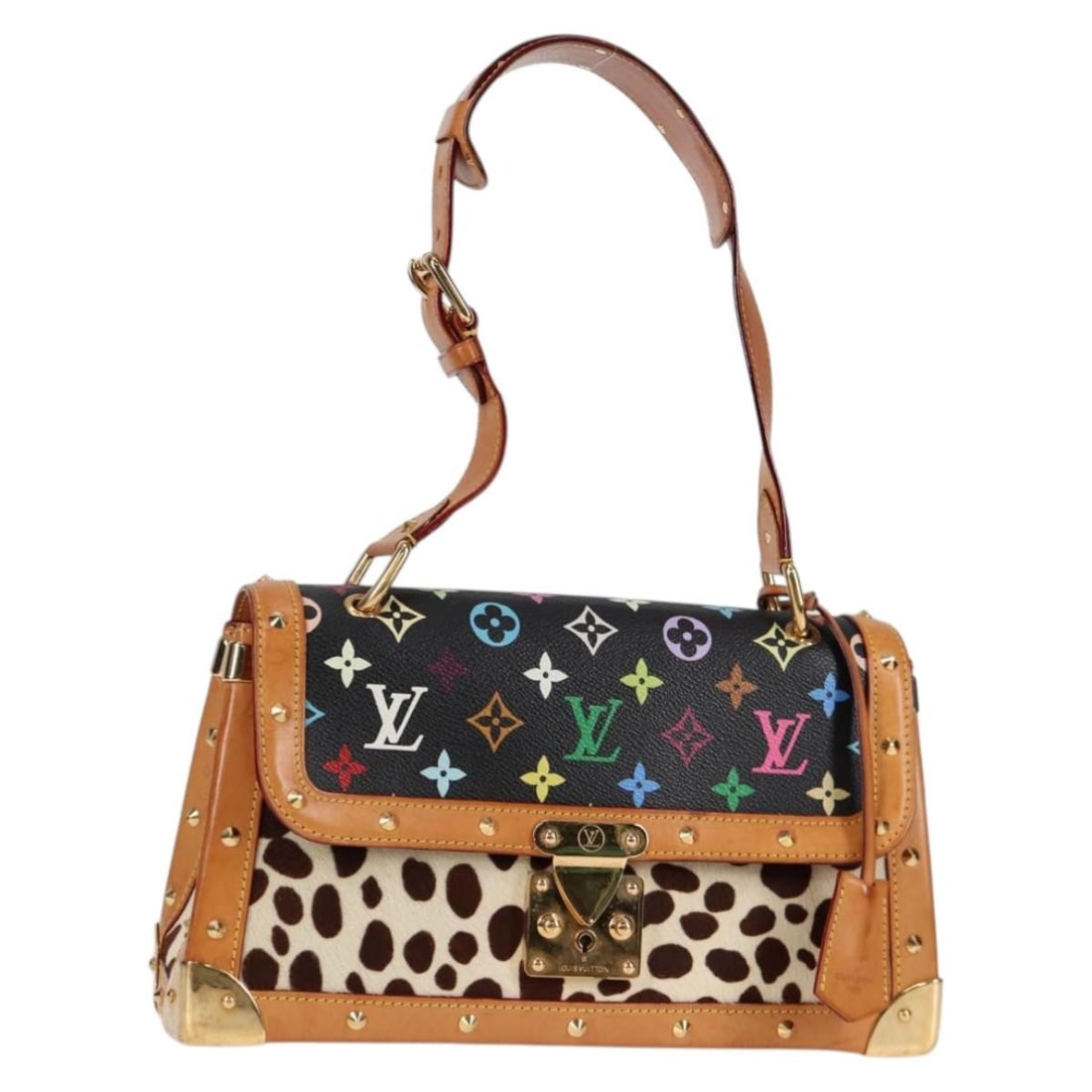 Louis Vuitton Multicolour Dalmatian Sac Rabat Shoulder Bag: Louis Vuitton Multicolour Dalmatian Sac Rabat Shoulder Bag This Louis Vuitton Dalmatian Sac Rabat Handbag features a multicolour design crafted for female use. The bag shows slight rubbing on the outs
