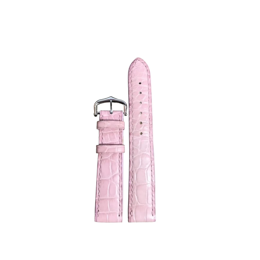 Chopard Pink Leather 18mm Two-Piece Wristwatch Strap: Chopard Pink Leather 18mm Two-Piece Wristwatch Strap Elevate your luxury timepiece with this Chopard genuine pink leather strap, designed for comfort and style. This wristwatch band features a vibrant