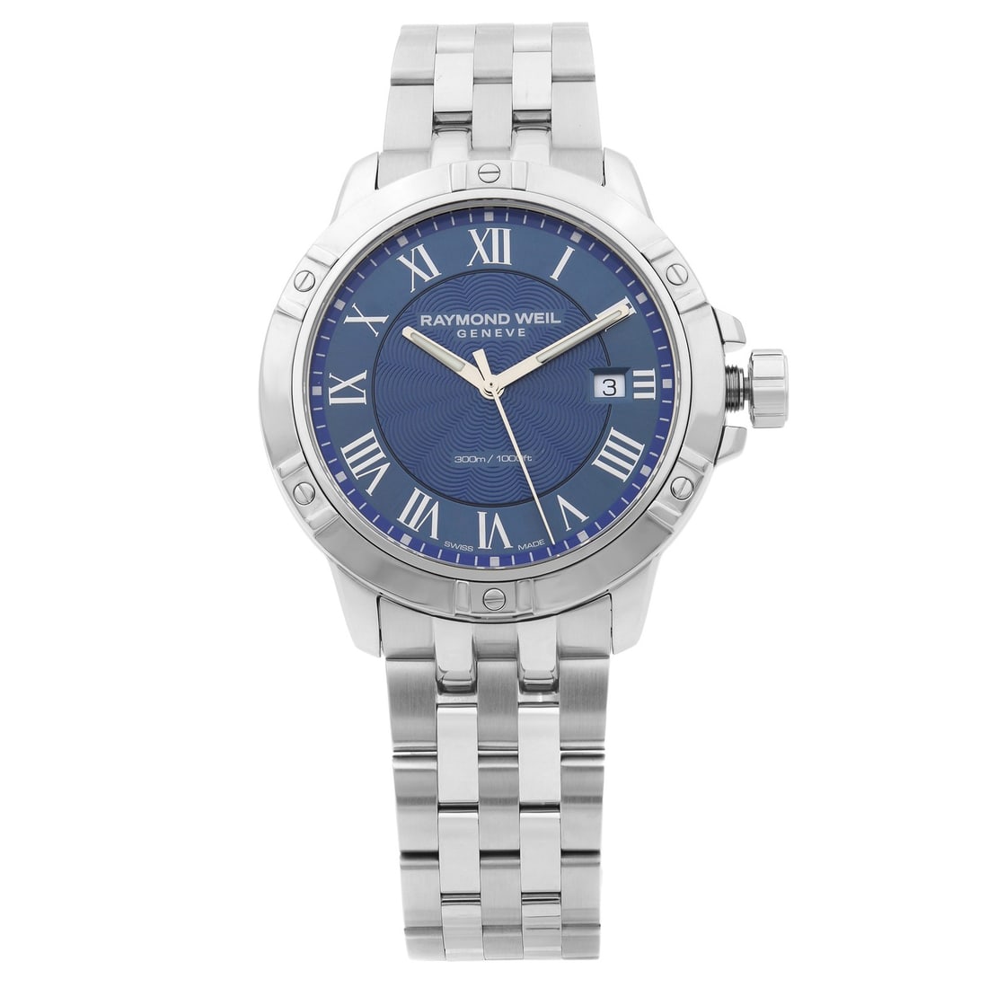 Raymond Weil Tango 41mm Blue Dial Quartz Men's Watch 8160-ST-00508 (1 of 7)
