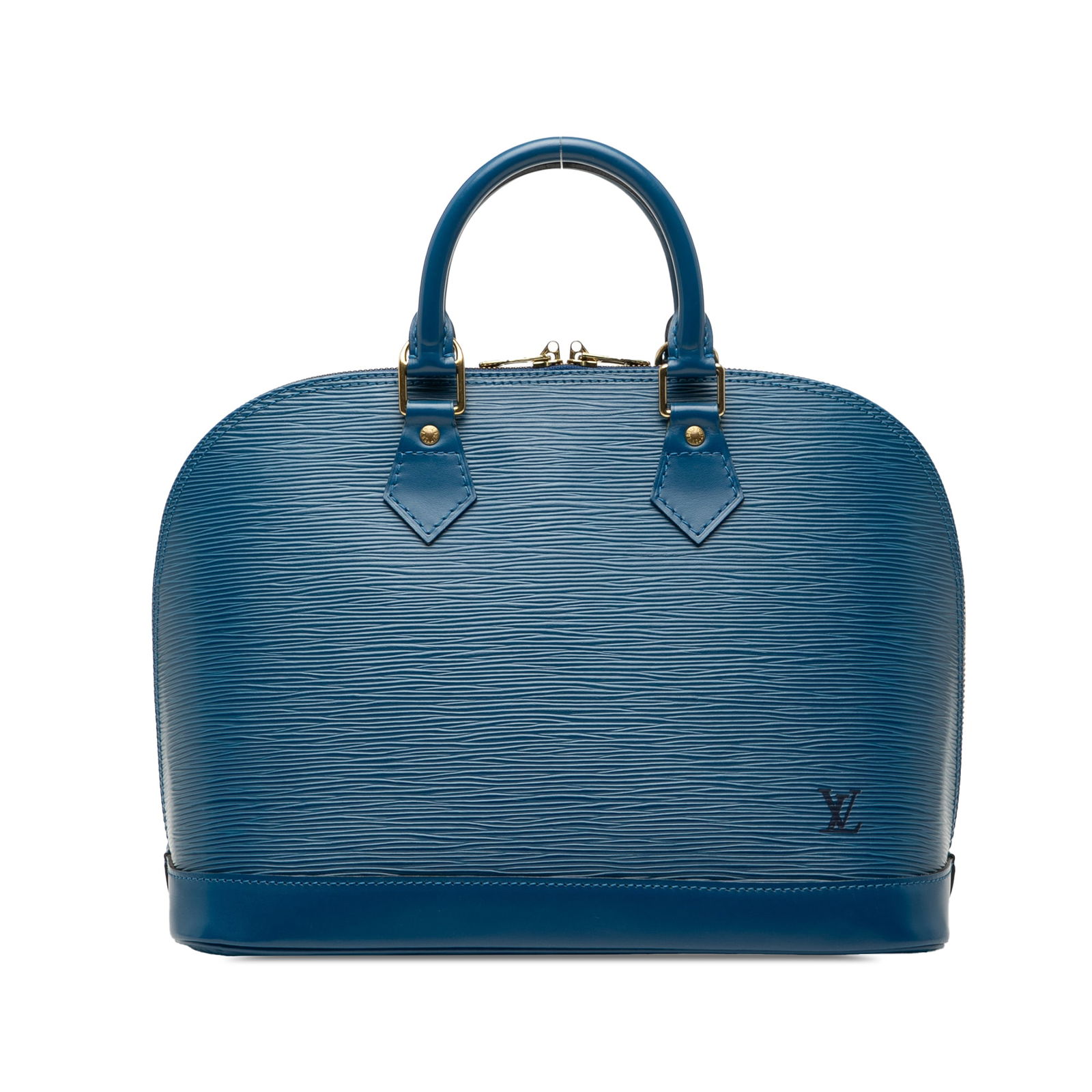 Blue Epi Leather Alma PM Bag by Louis Vuitton with Top Handles (1 of 7)