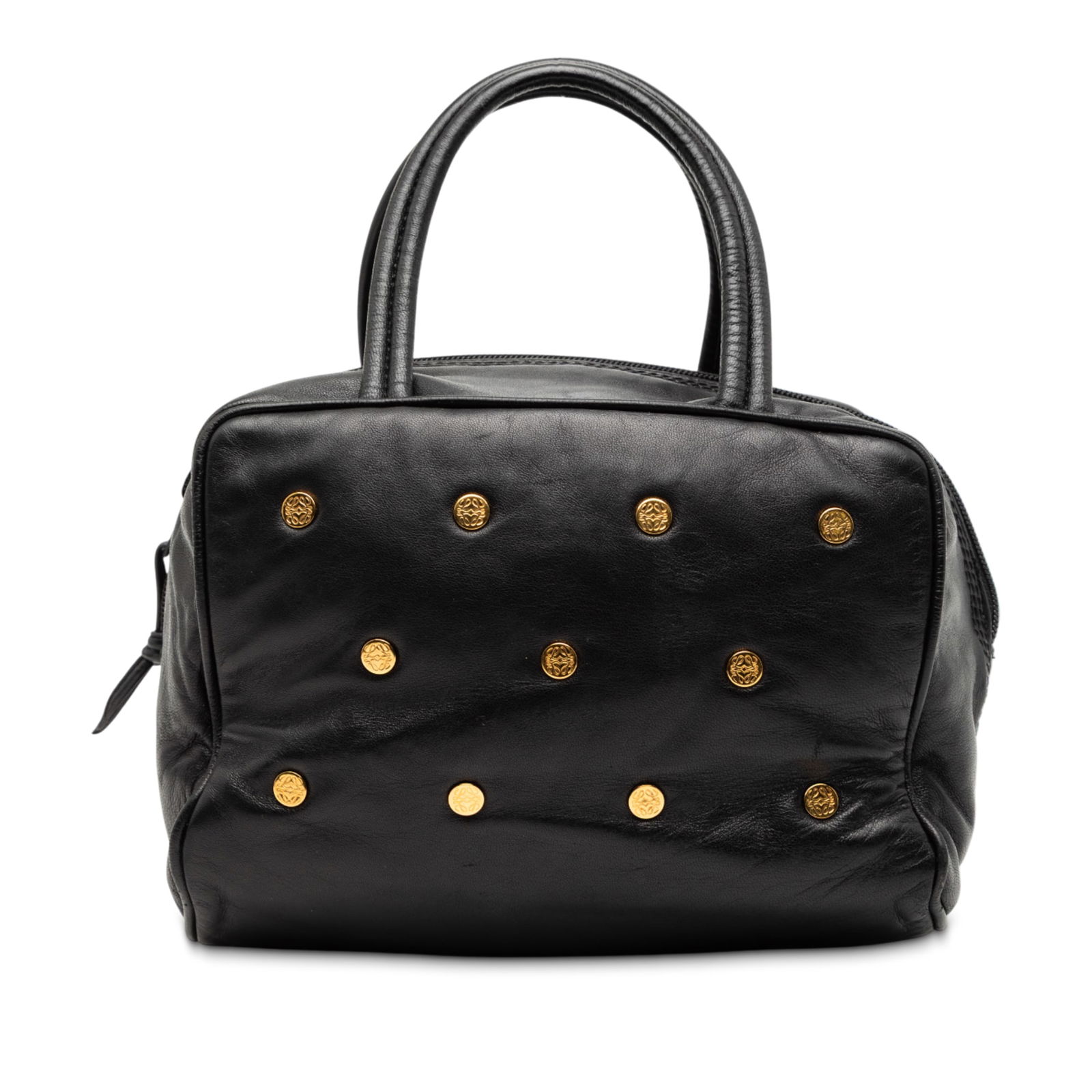 Loewe Anagram Studded Black Leather Top Handle Bag (1 of 7)