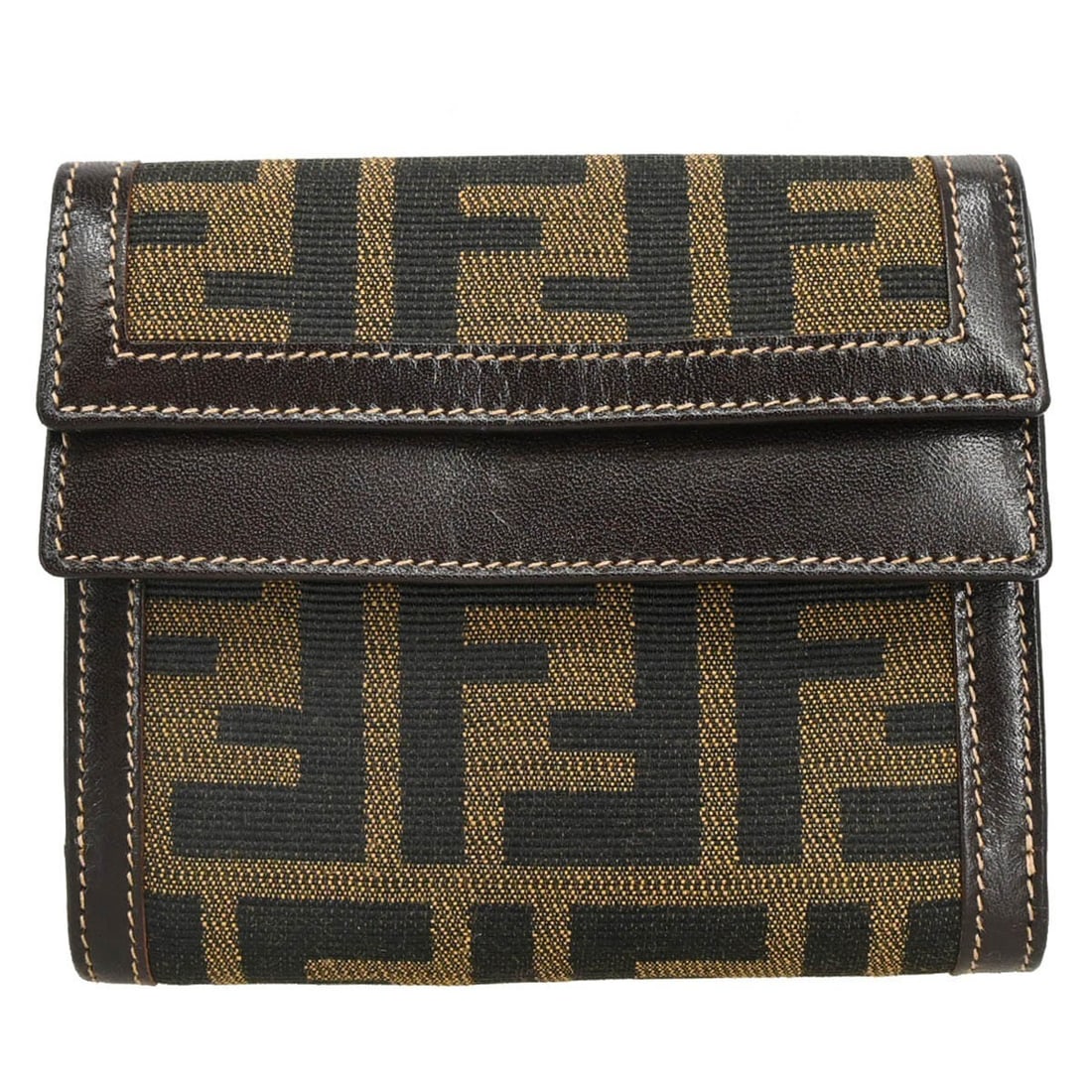 Fendi Vintage Brown Zucca Canvas Wallet Purse 2251-00109-073 (1 of 7)