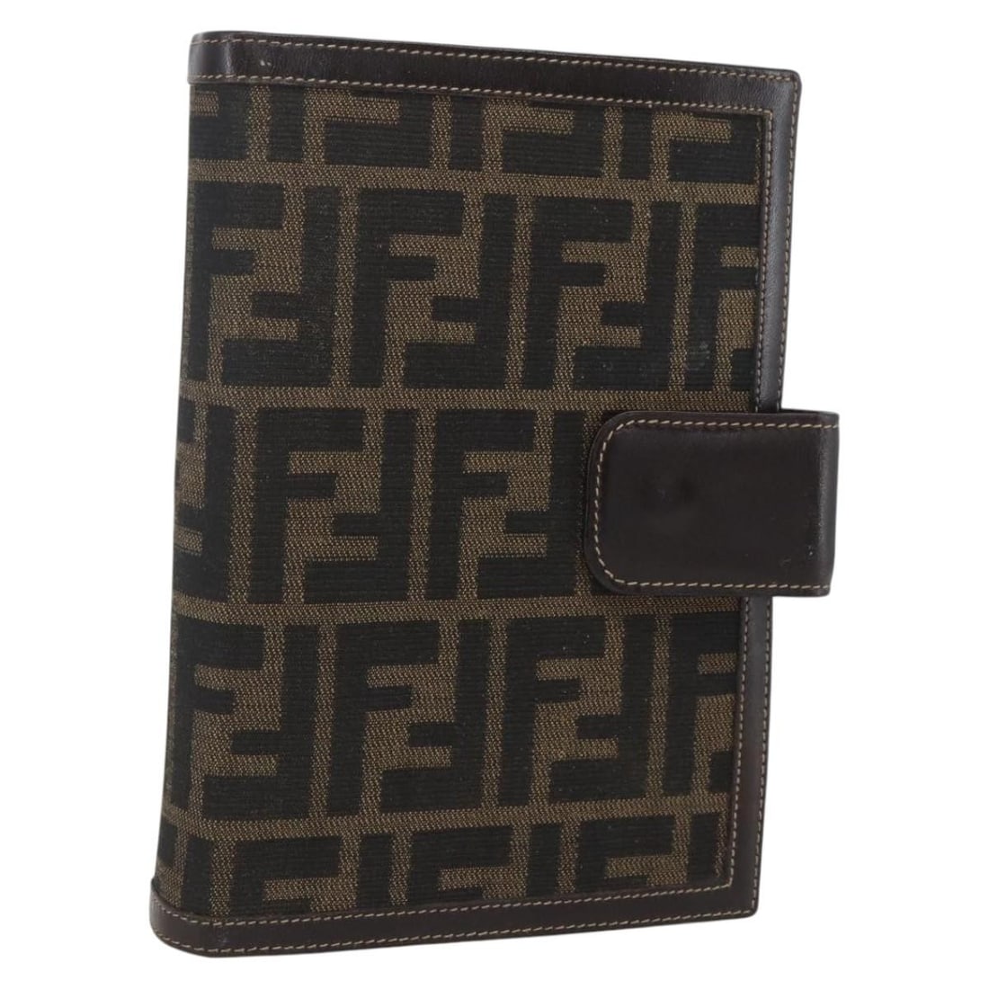 FENDI Zucca Canvas Day Planner Cover Brown Black Italy Auth: FENDI Zucca Canvas Day Planner Cover Brown Black Italy Auth Elevate your organizational style with this FENDI Zucca Canvas Day Planner Cover. Crafted in Italy, this planner cover showcases a chic brow