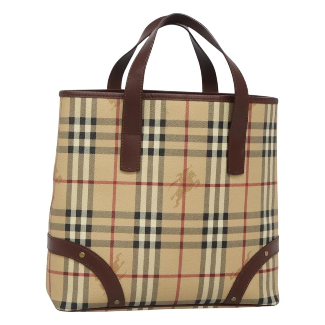 Burberry Nova Check Beige PVC Hand Bag Made in Italy (1 of 18)