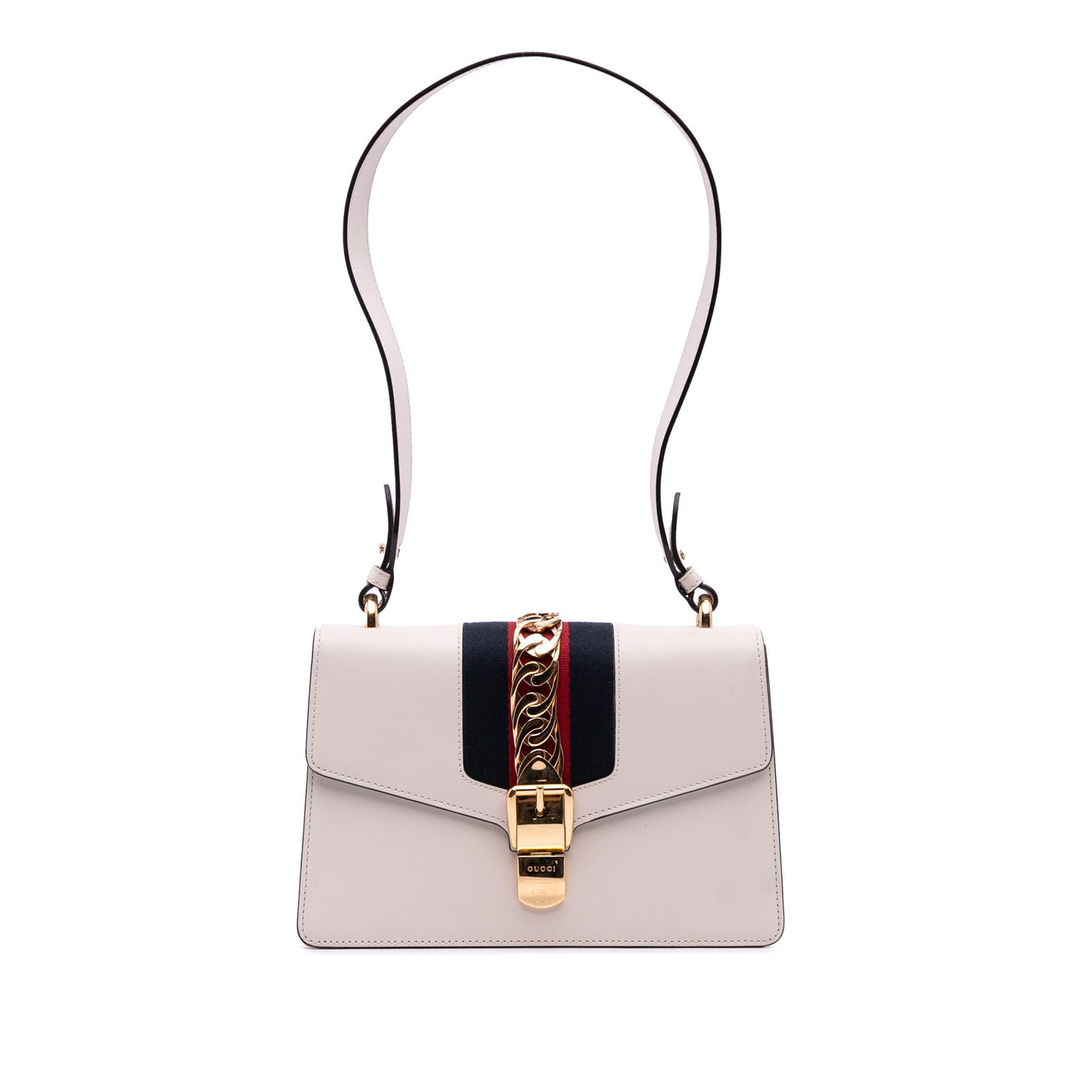 Gucci Small Leather Sylvie Satchel White Italy (1 of 13)