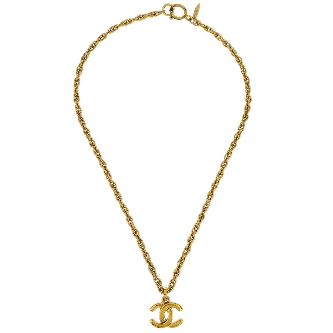 Vintage Pendant Necklace with CC Logo by Chanel (1 of 2)