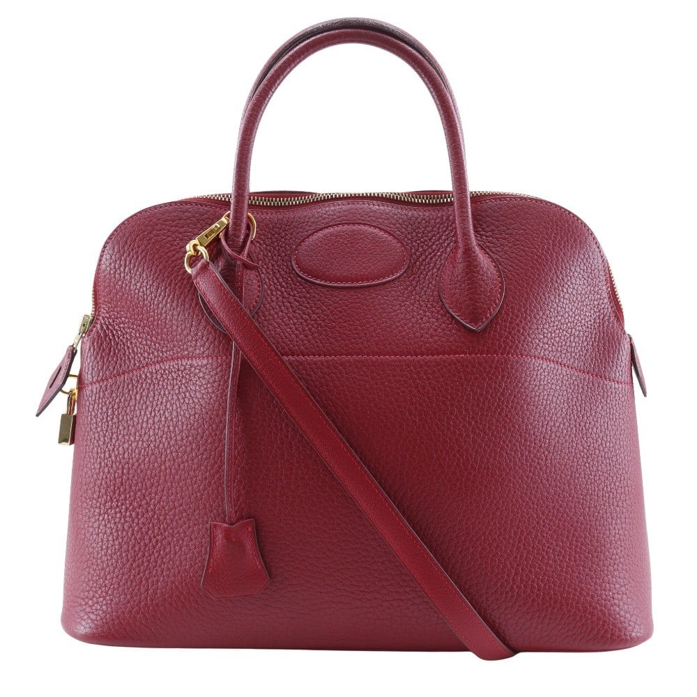 Hermes Bolide Red Leather Handbag 35 cm (1 of 1)