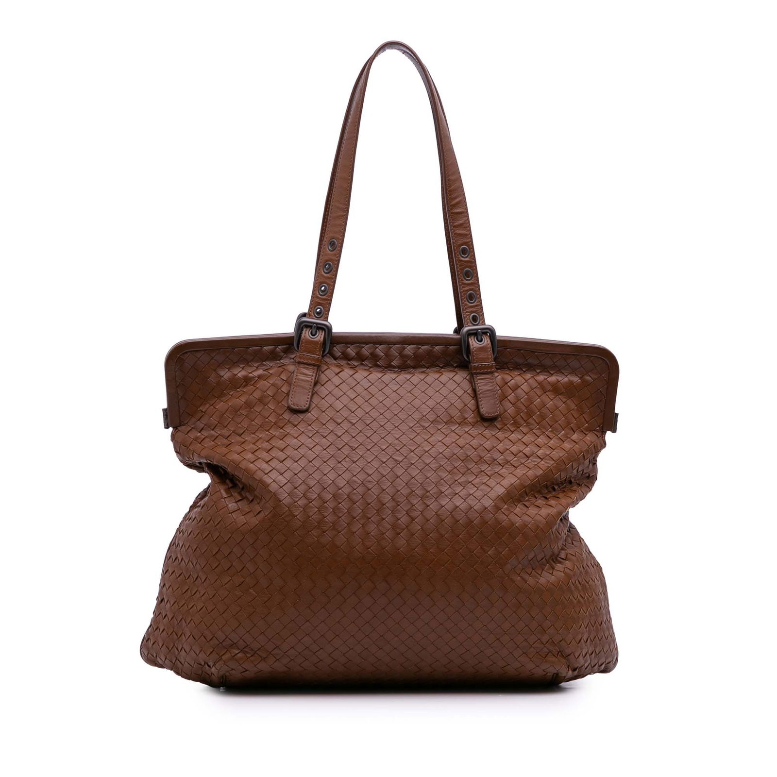 Bottega Veneta Nappa Intrecciato Brown Leather Tote Bag (1 of 10)