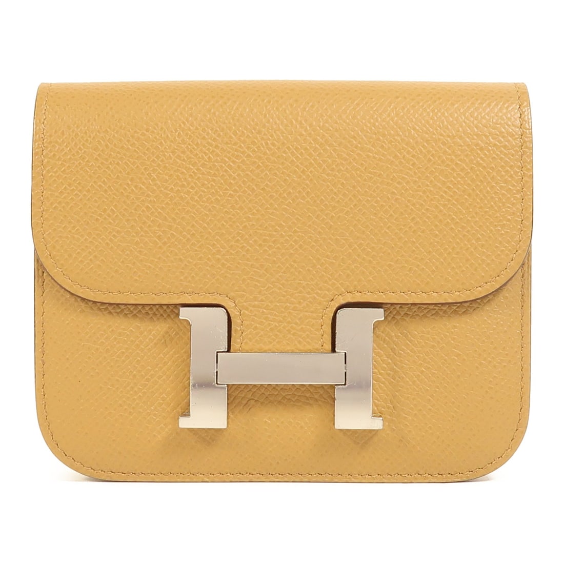 HERMES Constance Slim Wallet Biscuit Epsom Calfskin PHW: HERMES Constance Slim Wallet Biscuit Epsom Calfskin PHW This HERMES Constance Slim Wallet showcases exquisite craftsmanship in a stylish bi-fold design. Made from high-quality calfskin leather, this w