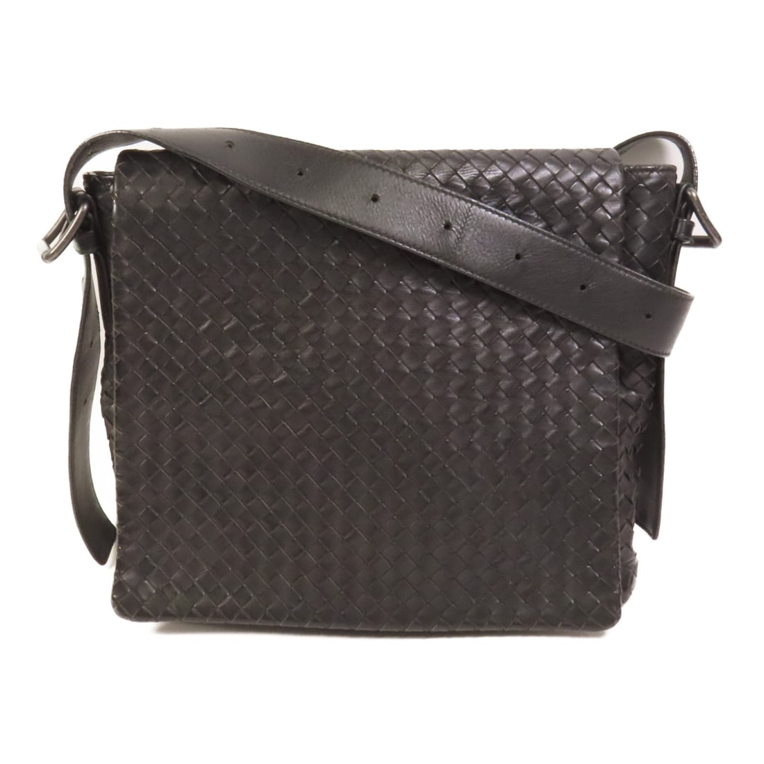 Bottega Veneta Black Calfskin Shoulder Bag Italian Leather (1 of 12)