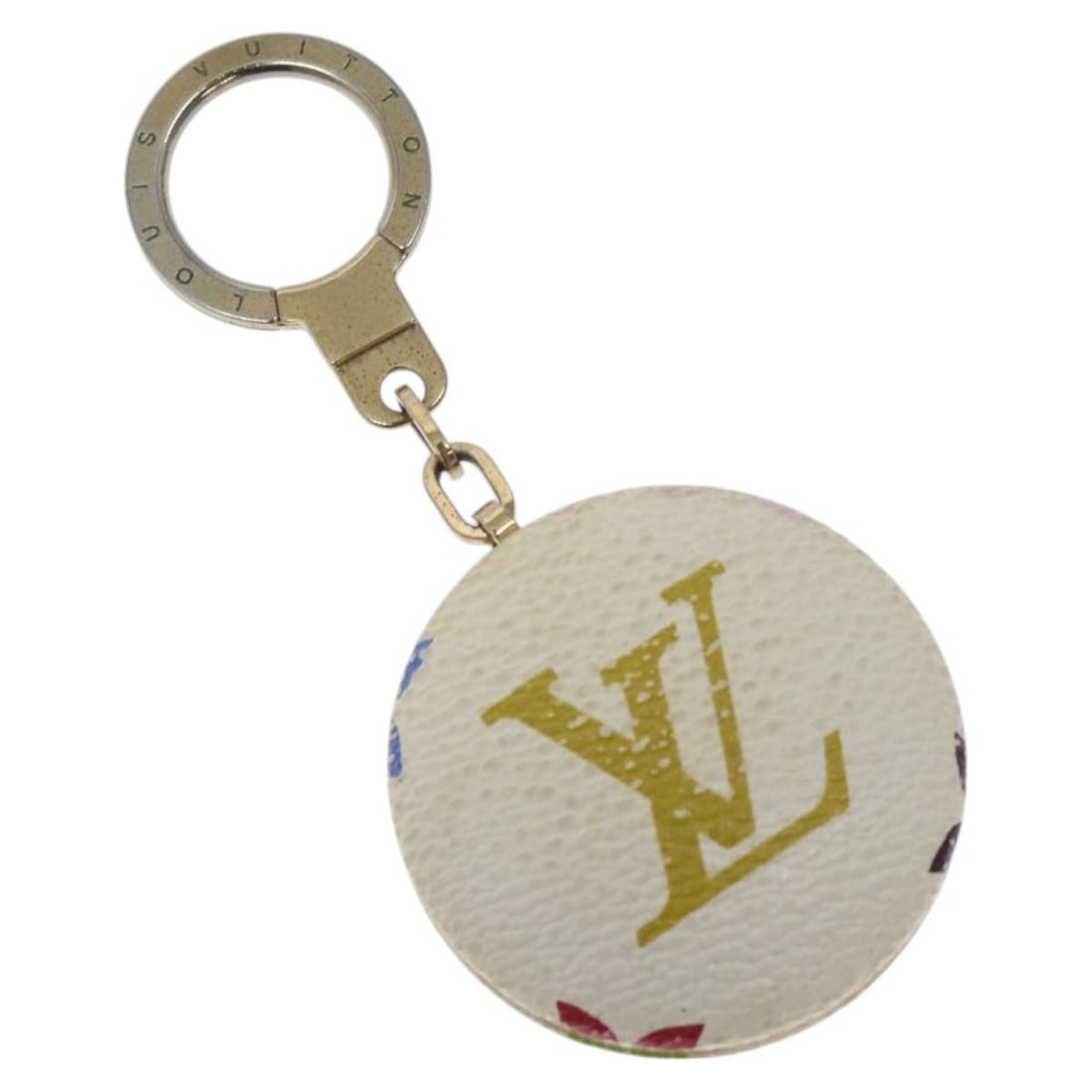Astropill Multicolour LED Keychain by Louis Vuitton: Astropill Multicolour LED Keychain by Louis Vuitton This Louis Vuitton Astropill LED Keychain in multicolour features an exterior with signs of rubbing and stains, as well as scratched metal fittings.