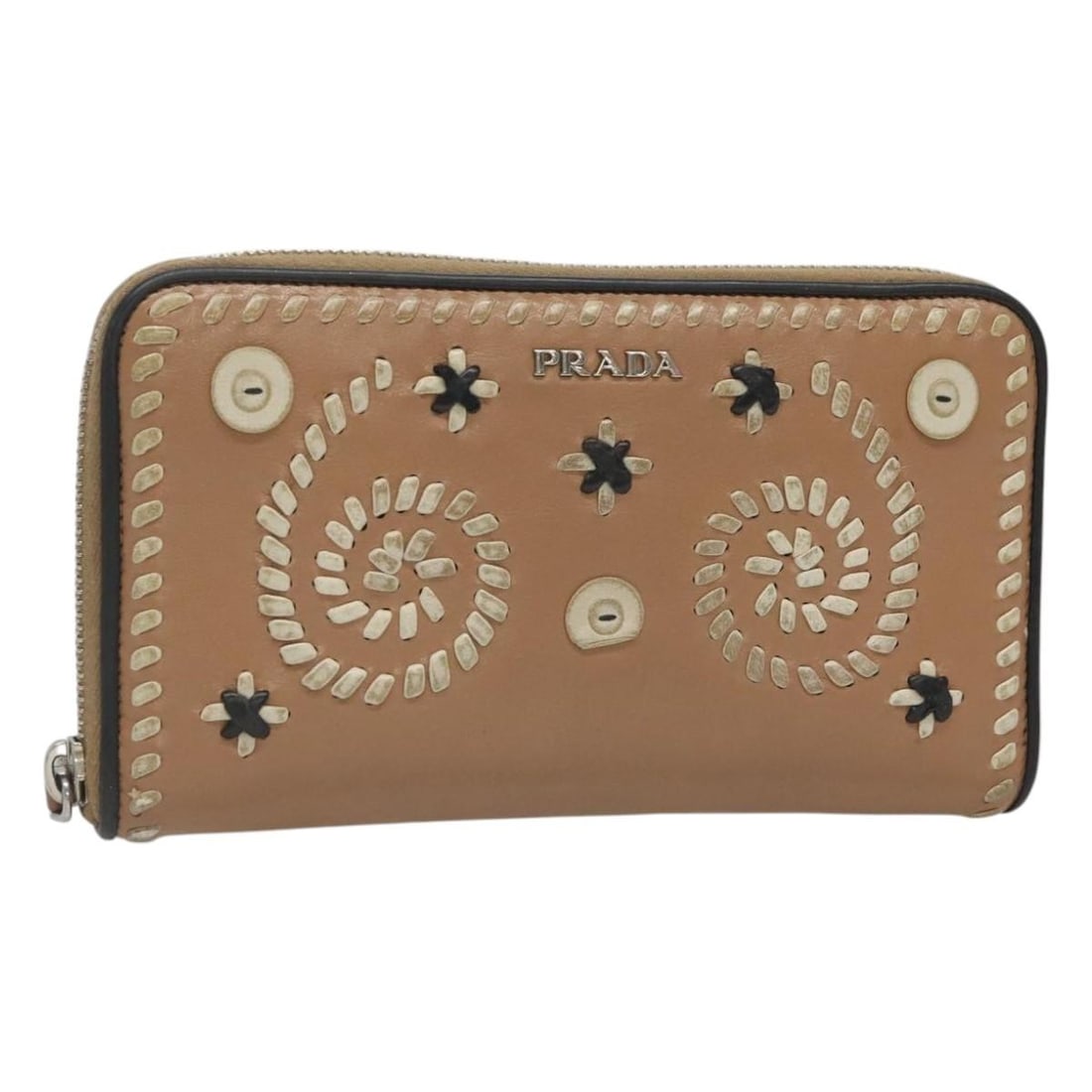 Beige Prada Continental Style Women's Wallet (1 of 1)