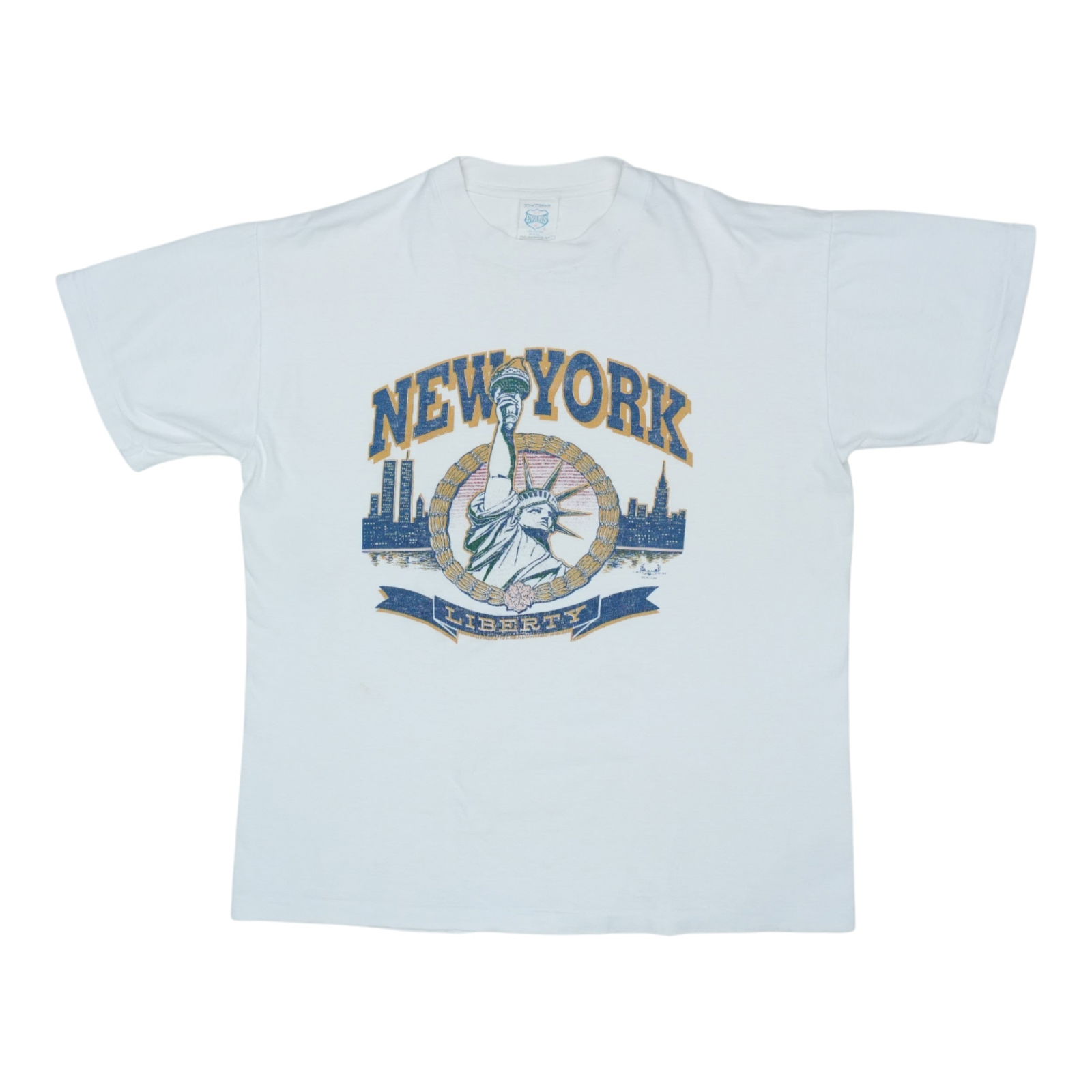Vintage 1994 White Cotton New York Liberty Basketball Shirt (1 of 5)
