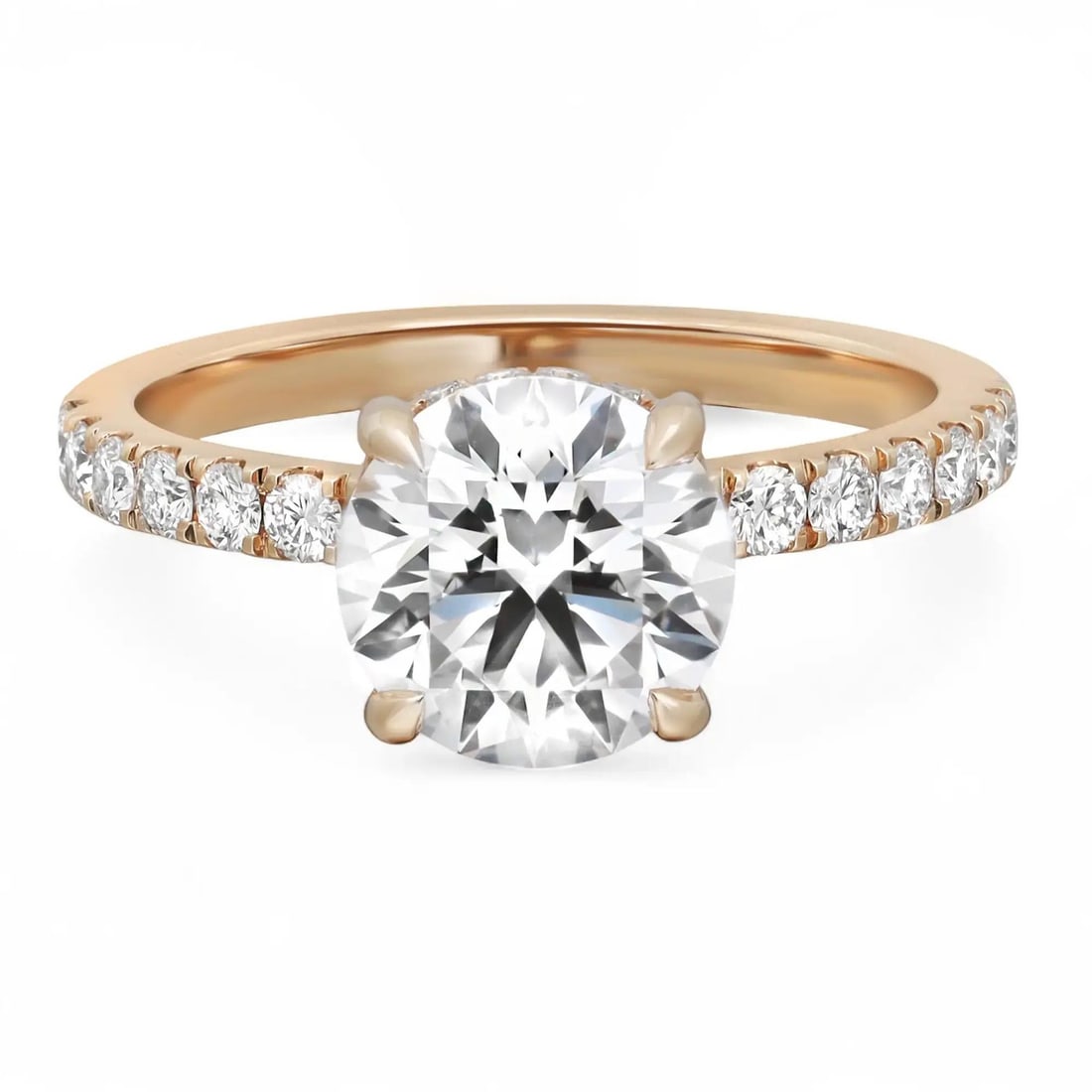 Rachel Koen 2.49Ctw Round Cut Lab Grown Diamond Engagement Ring 14K Yellow Gold (1 of 5)