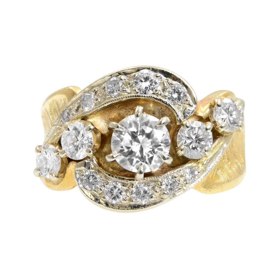 Rachel Koen 2.00CTW Round Diamond Engagement Ring 14K Yellow Gold Size 8 (1 of 6)