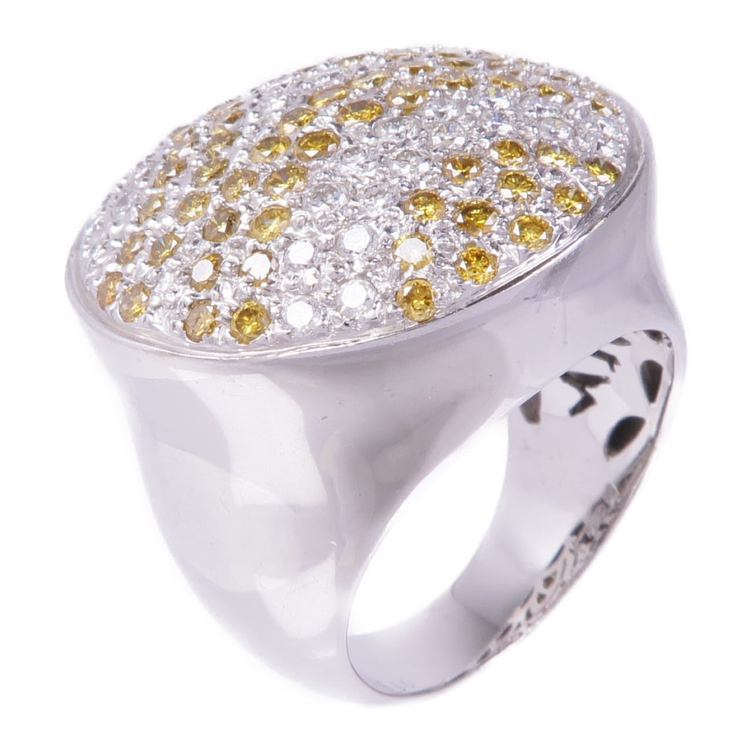 Elegant 18K White Gold Diamond Ring Size 6.5 (1 of 8)