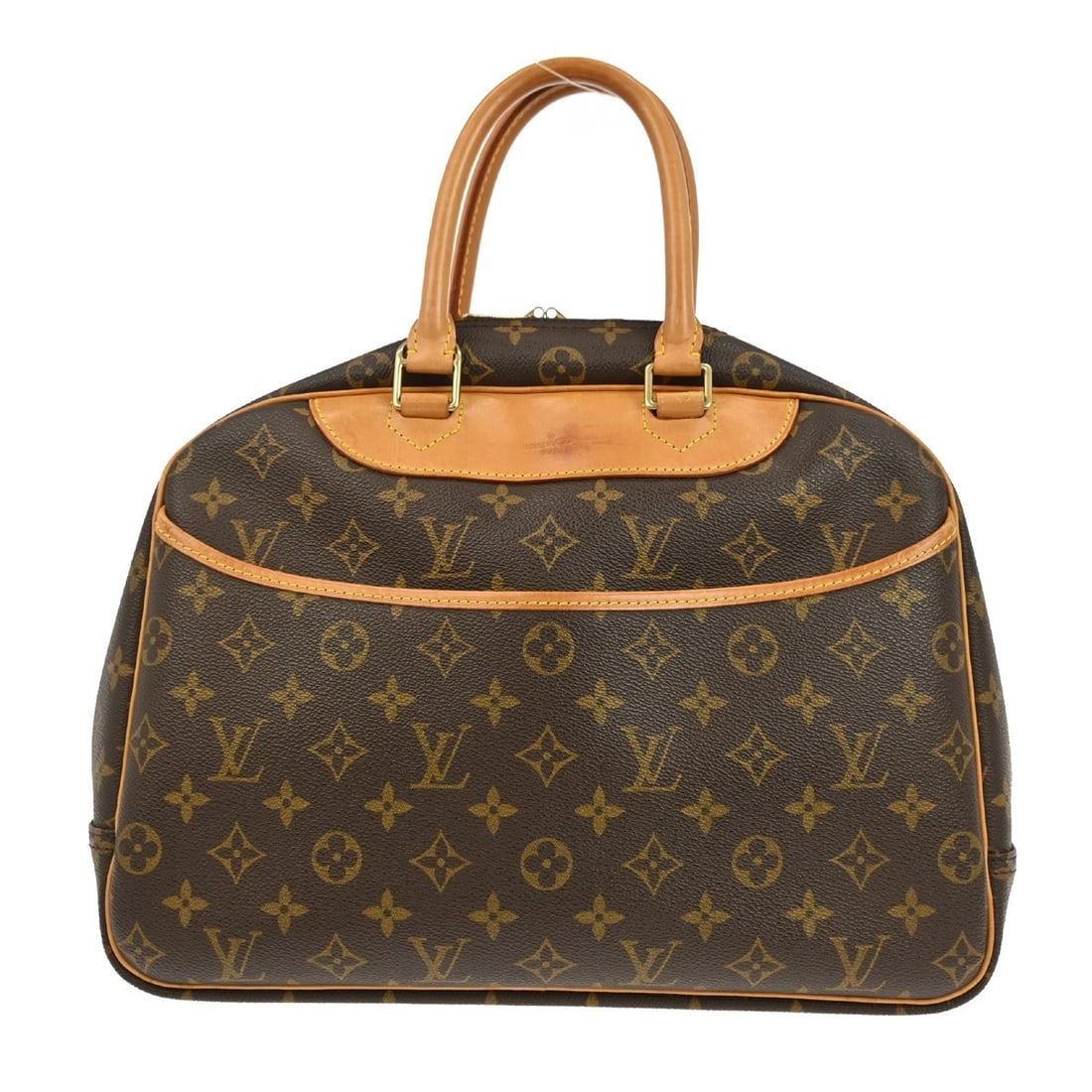 Louis Vuitton Deauville Bowling Handbag Monogram M42270 Vintage: Louis Vuitton Deauville Bowling Handbag Monogram M42270 Vintage The Louis Vuitton Deauville Bowling Business Handbag is a stunning piece that showcases the brand's iconic monogram pattern. Crafted in