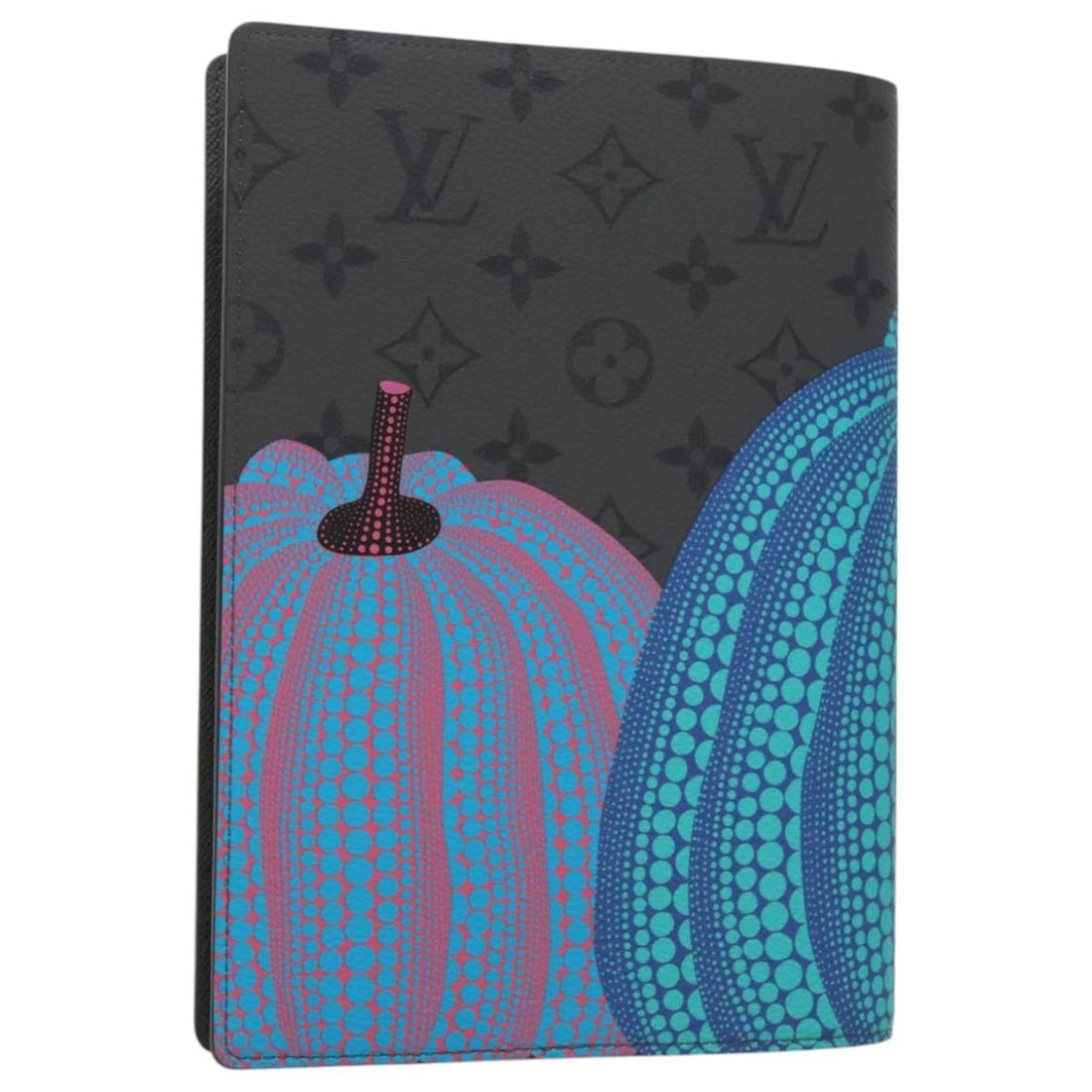 LOUIS VUITTON Yayoi Kusama Monogram Note Cover Blue Authentic (1 of 18)