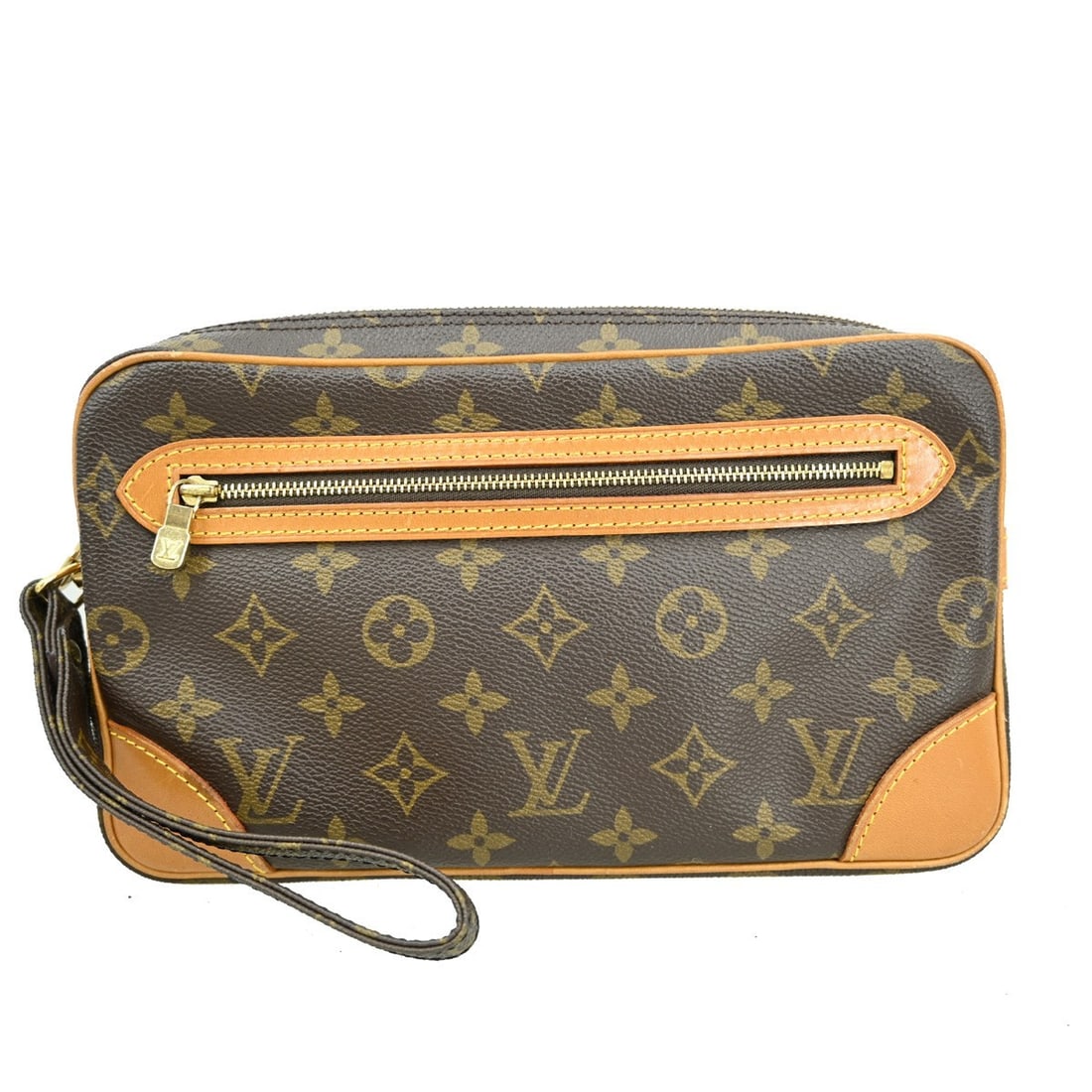 Louis Vuitton Marly Dragonne GM Clutch Bag M51825 Vintage Brown: Louis Vuitton Marly Dragonne GM Clutch Bag M51825 Vintage Brown Introducing the Louis Vuitton Marly Dragonne GM Clutch Bag, a stunning accessory that combines elegance with practicality. This vintage